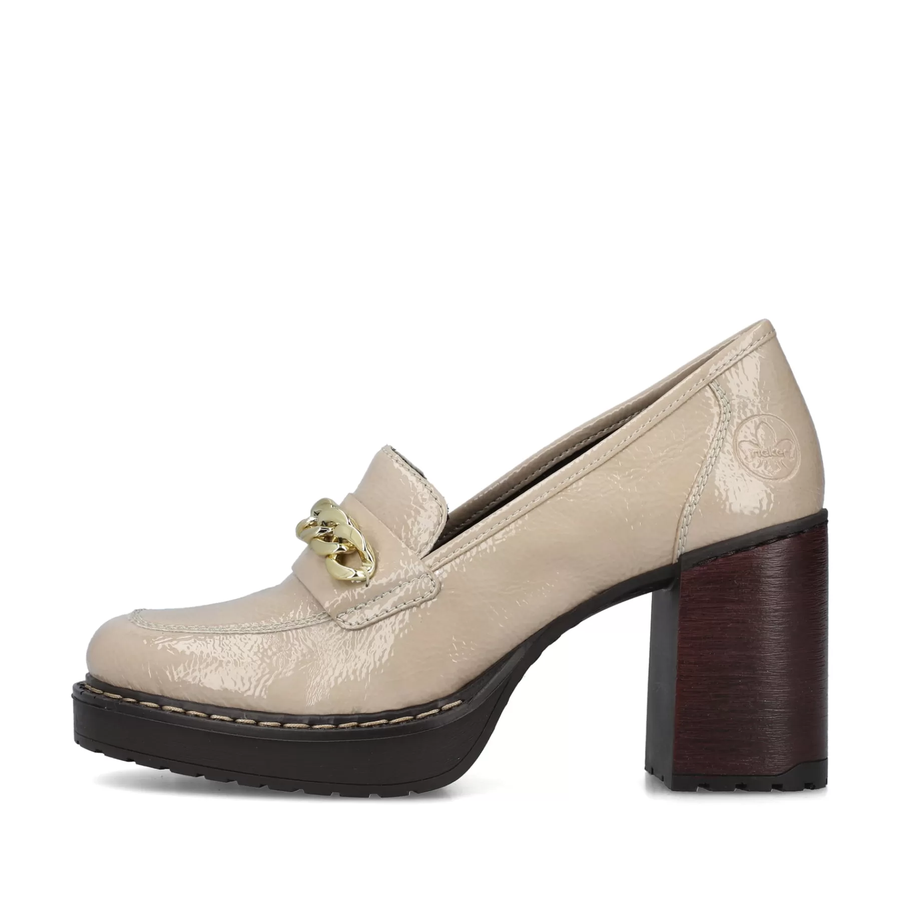 Best Sale Czolenka Damskie Kremowo-Bezowo-Czarne Damski Buty Z Obcasami