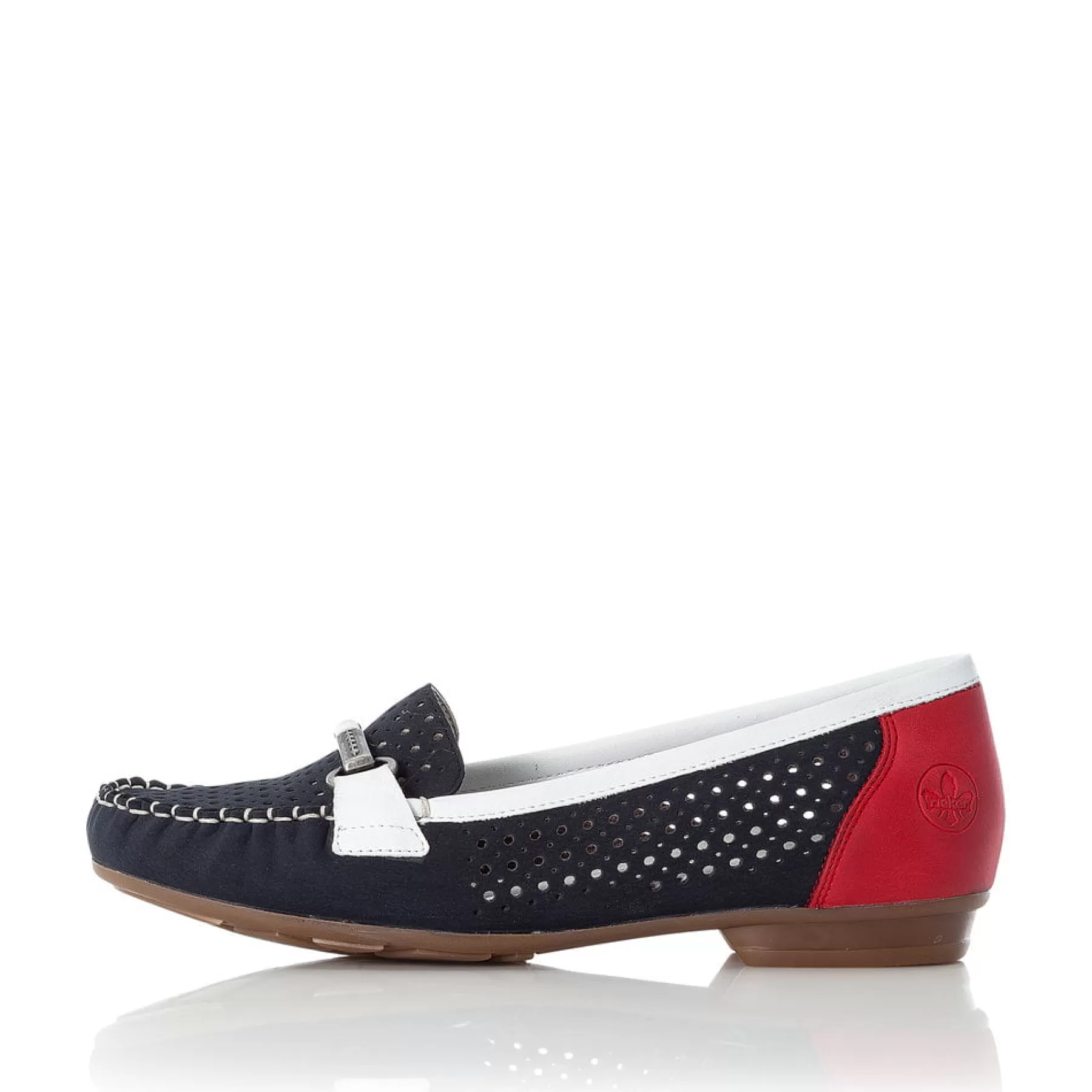 Sale Damskie Baleriny Ocean Niebiesko-Ognistoczerwone Damski Niskie Buty I Kapcie