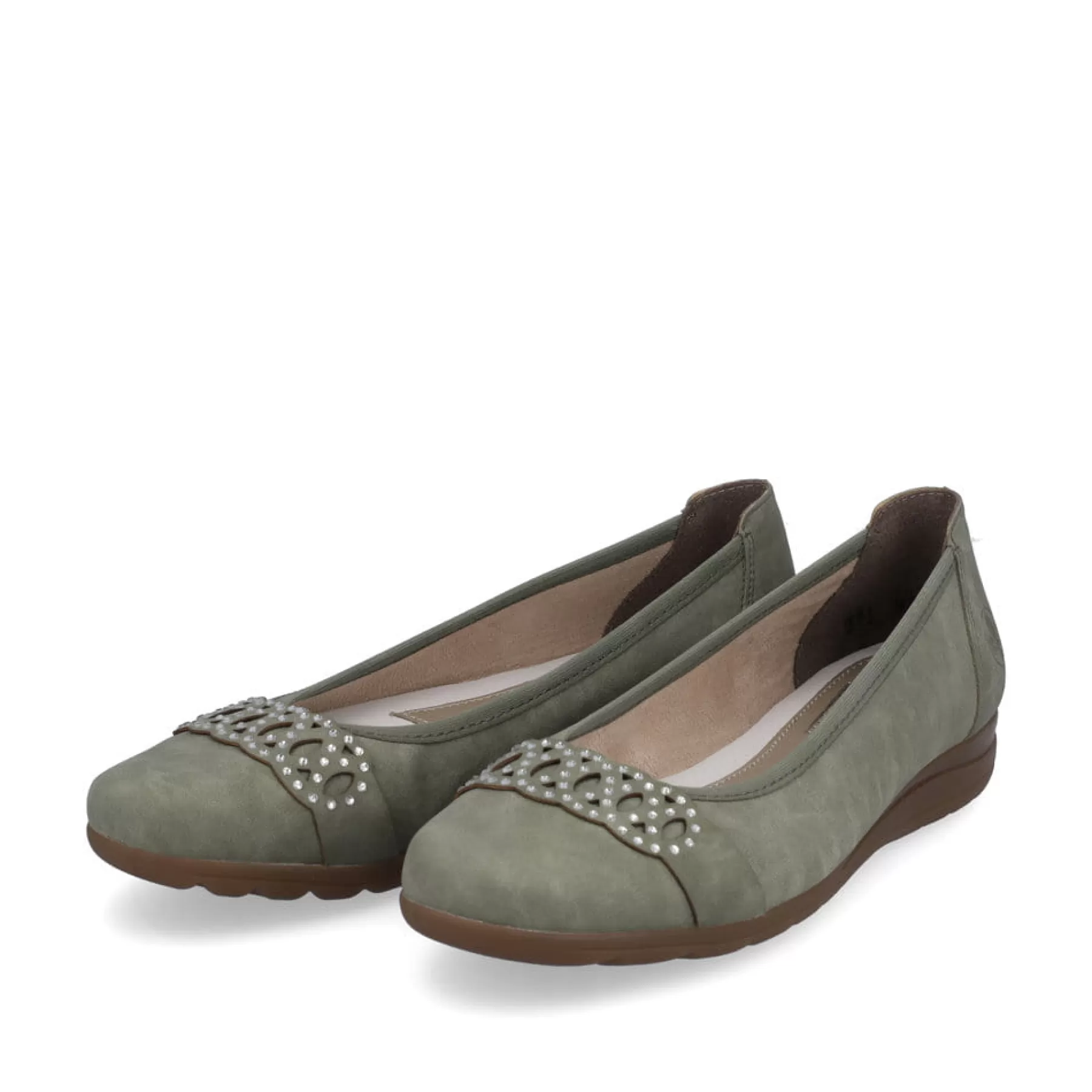 Discount Damskie Baleriny W Kolorze Mietowo-Zielonym Damski Niskie Buty I Kapcie