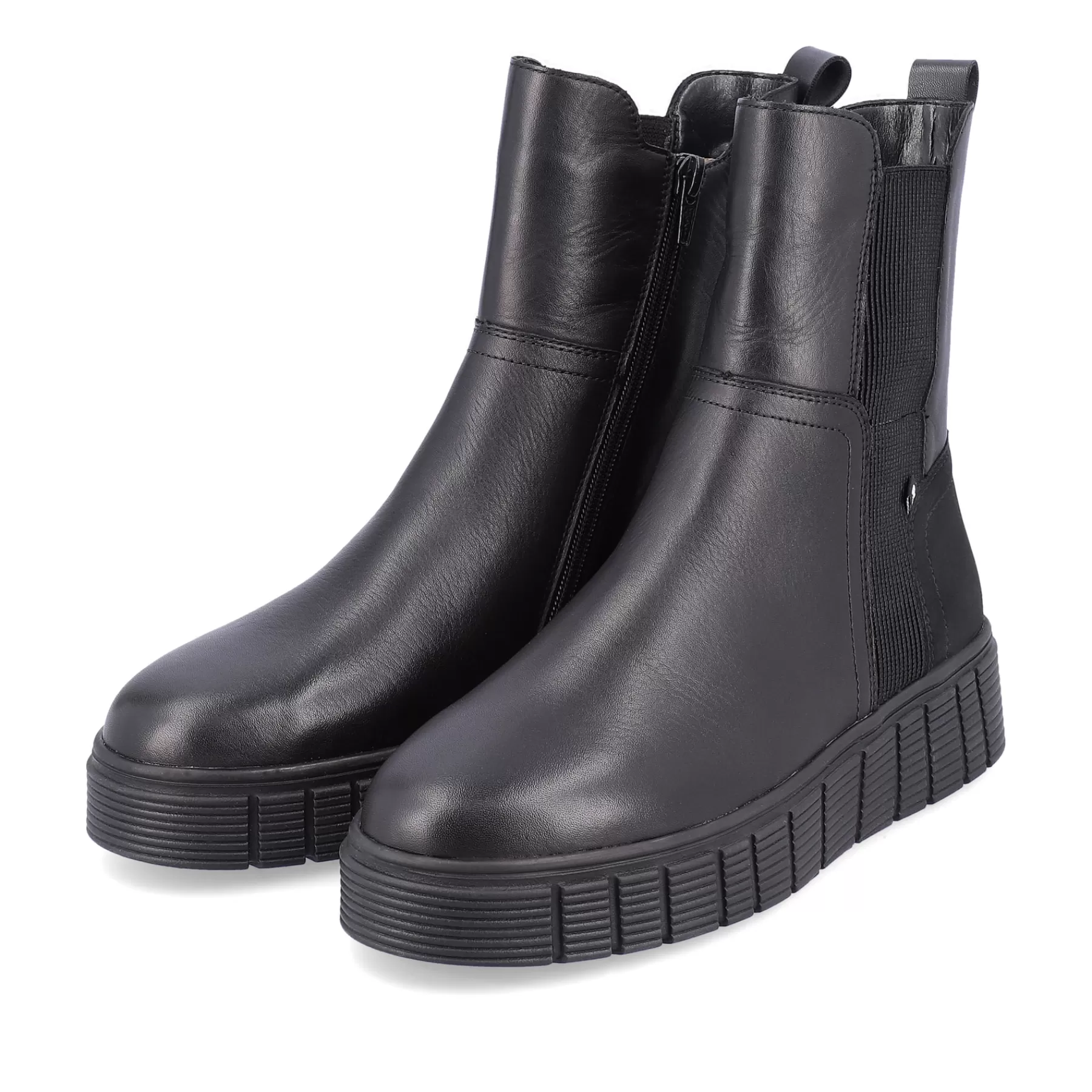 Clearance Damskie Buty Chelsea W Kolorze Ciemnej Czerni Damski Botki I Botki