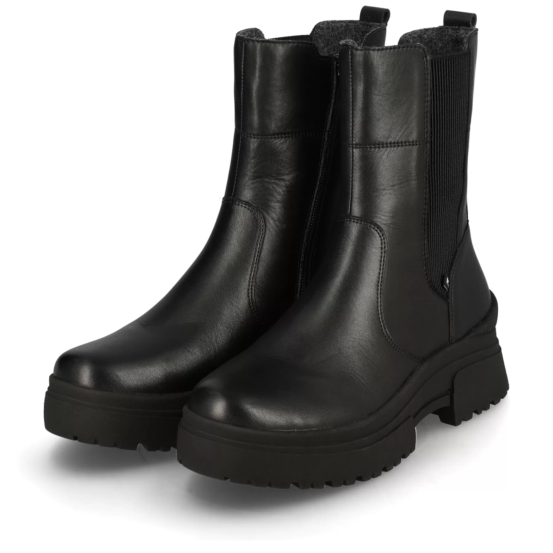 Fashion Damskie Buty Chelsea W Kolorze Glebokiej Czerni Damski Botki I Botki