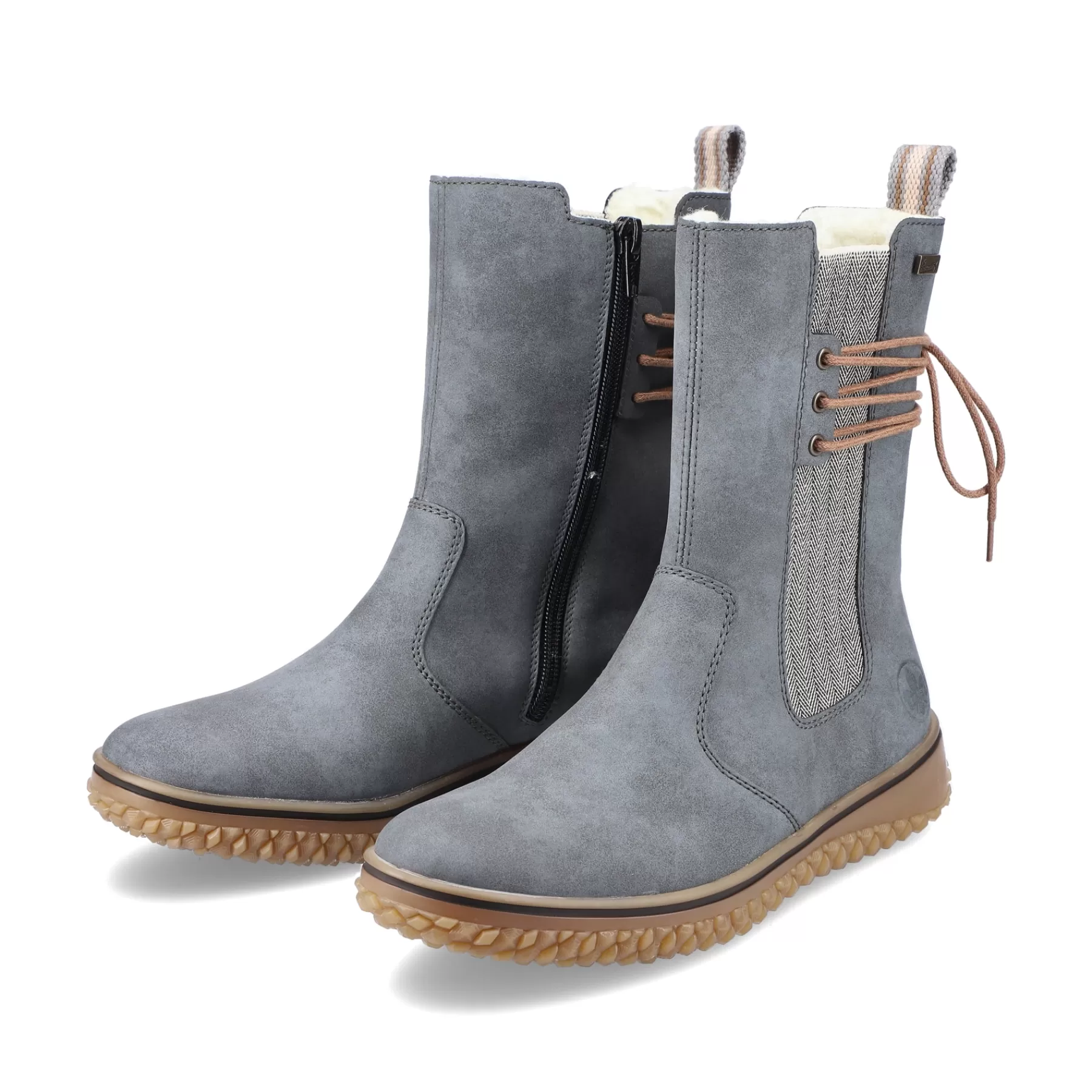 Store Damskie Buty Chelsea W Kolorze Niebiesko-Szarym Damski Botki I Botki