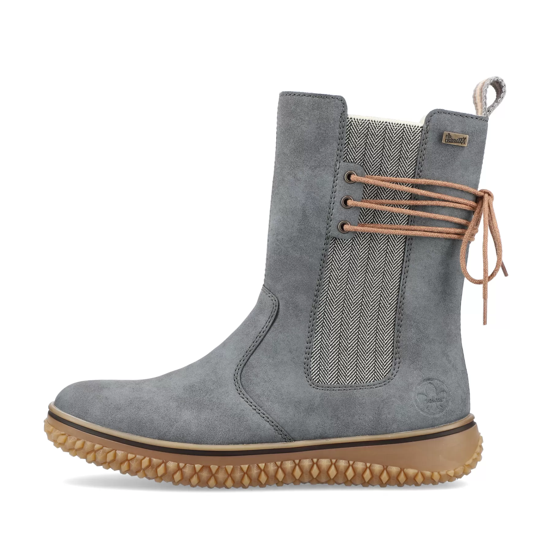 Store Damskie Buty Chelsea W Kolorze Niebiesko-Szarym Damski Botki I Botki