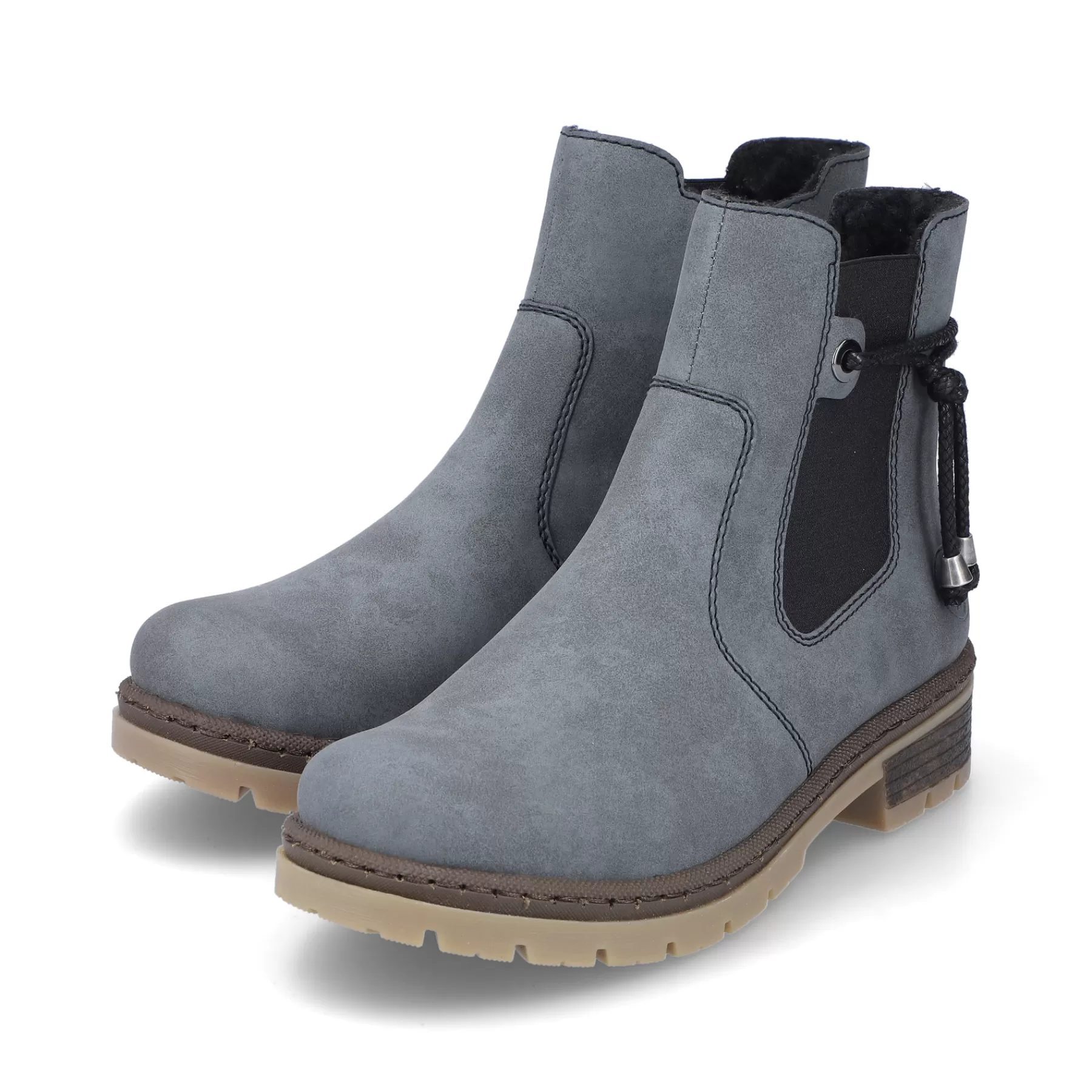New Damskie Buty Chelsea W Kolorze Szaro-Niebiesko-Czarnym Damski Botki I Botki