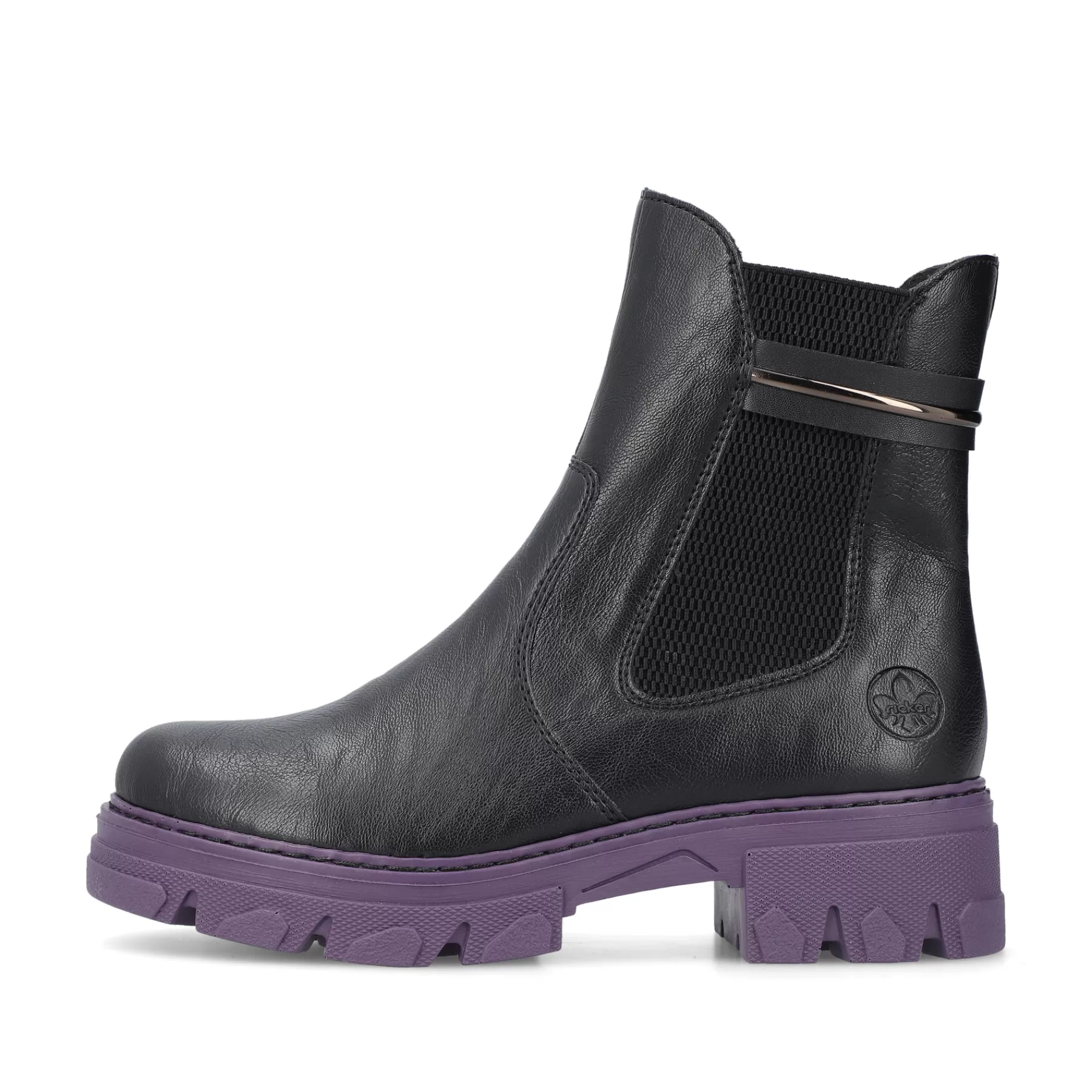 Sale Damskie Buty Motocyklowe Night Czarno-Fioletowe Damski Botki I Botki