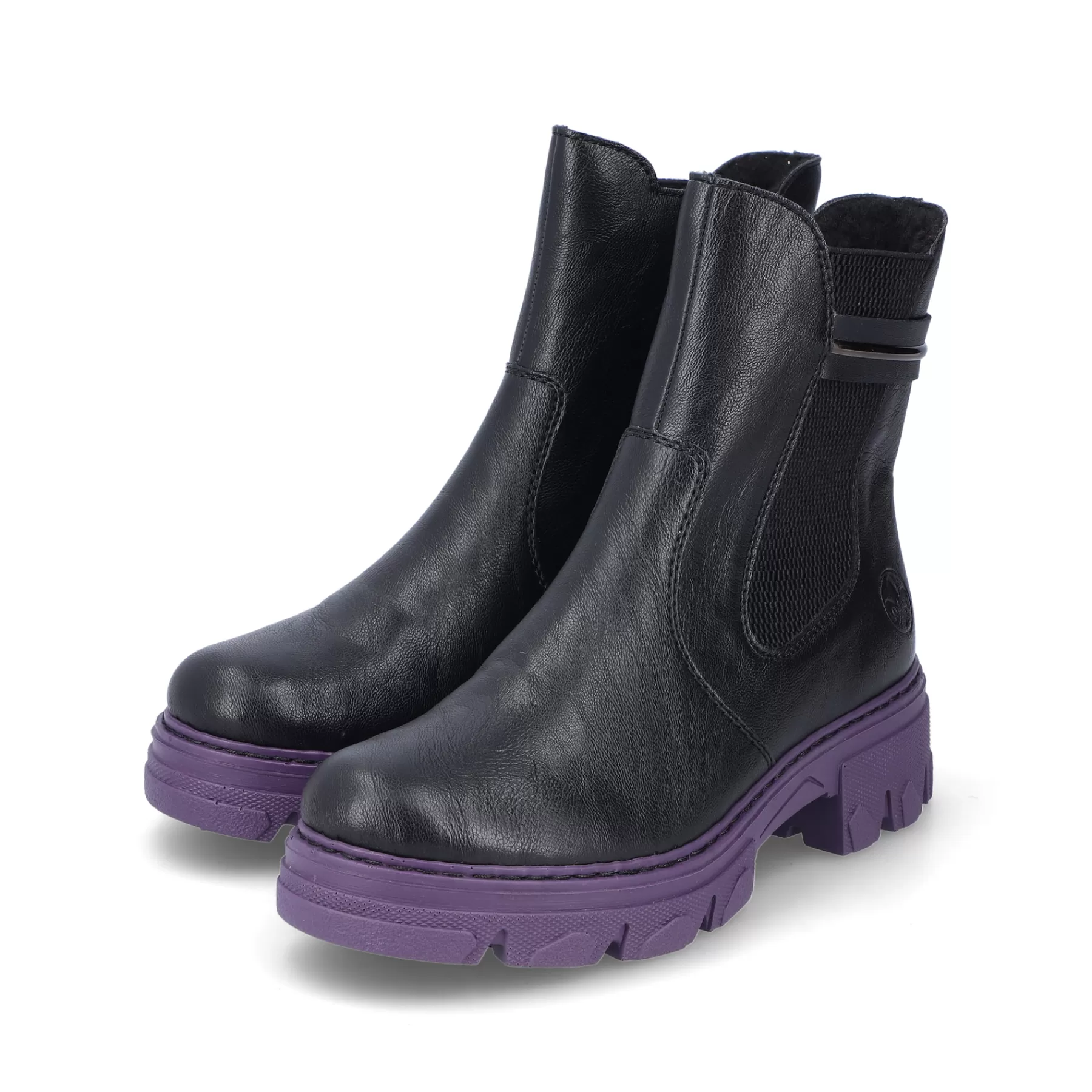 Sale Damskie Buty Motocyklowe Night Czarno-Fioletowe Damski Botki I Botki