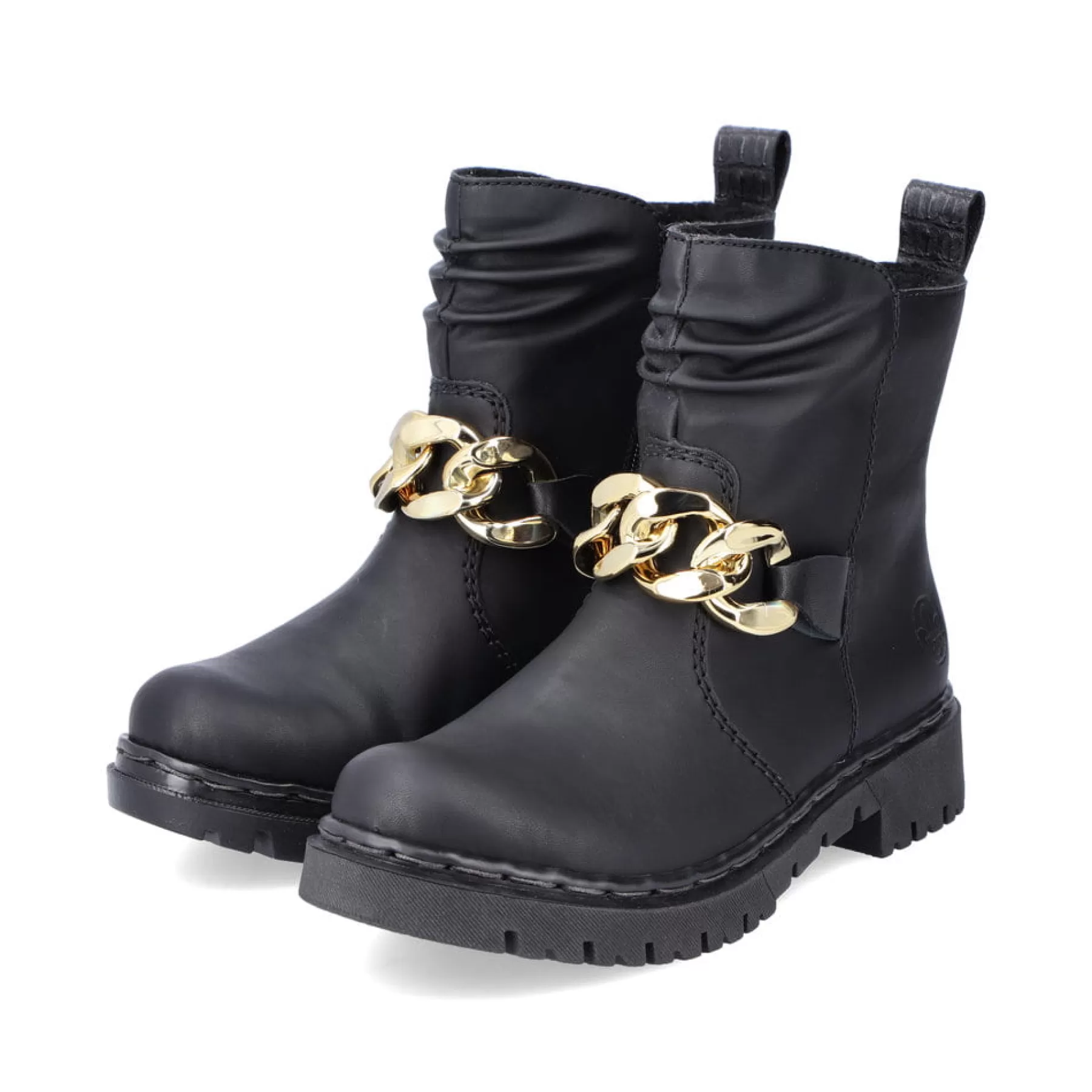 Clearance Damskie Buty Motocyklowe W Kolorze Kruczoczarnym Damski Botki I Botki