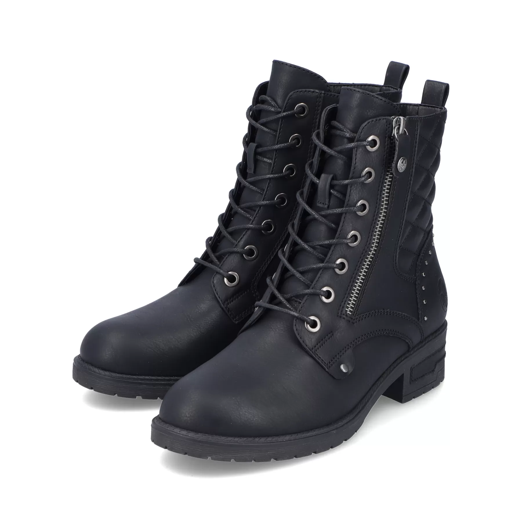 Fashion Damskie Buty Motocyklowe W Kolorze Nocno-Czarnym Damski Botki I Botki