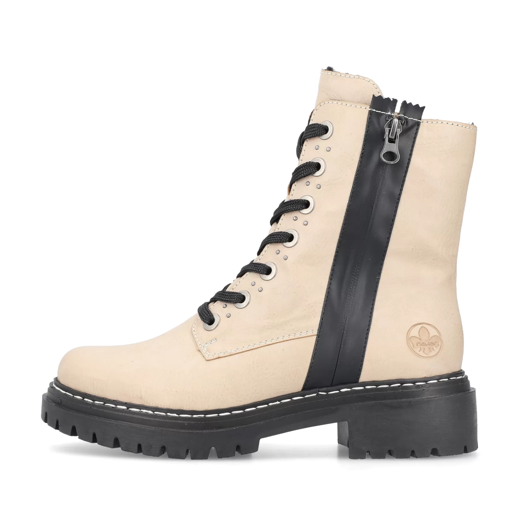 Discount Damskie Buty Motocyklowe W Kolorze Waniliowego Bezu Damski Botki I Botki