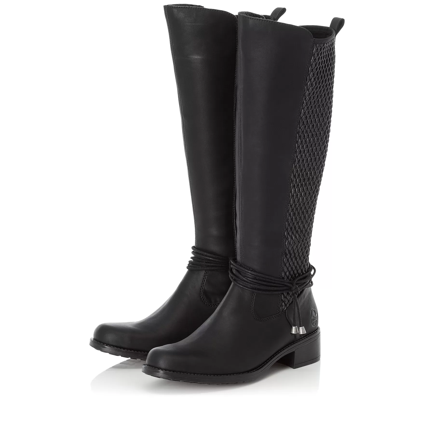 New Damskie Buty Z Wysoka Cholewka W Kolorze Glebokiej Czerni Damski Botki I Botki