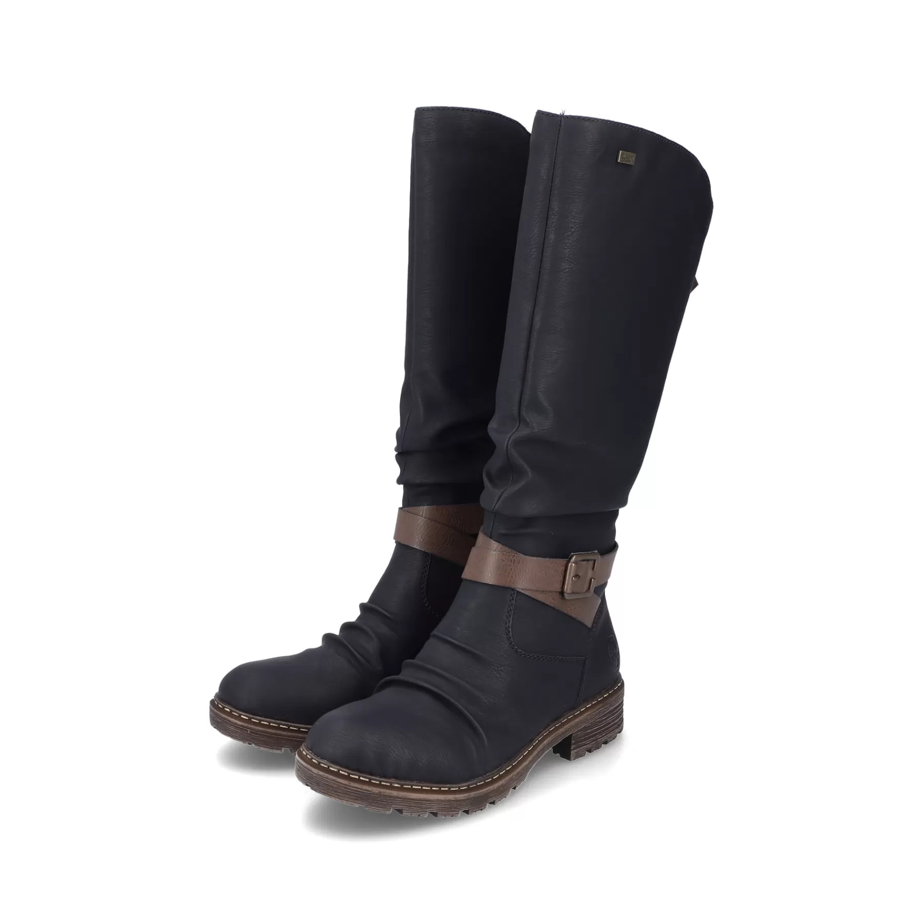 New Damskie Buty Z Wysoka Cholewka W Kolorze Glebokiej Czerni Damski Botki I Botki