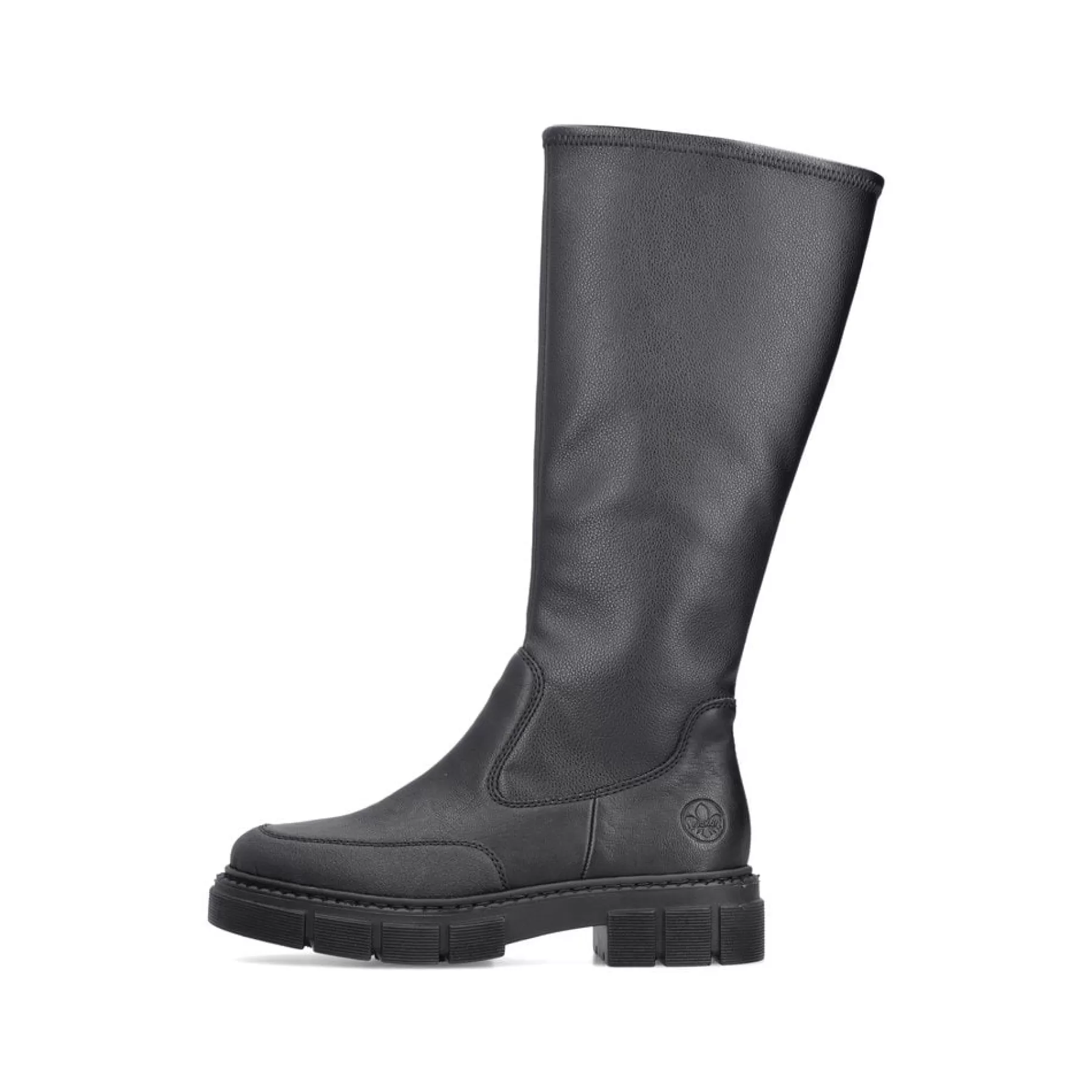 Fashion Damskie Buty Z Wysoka Cholewka W Kolorze Glebokiej Czerni Damski Botki I Botki