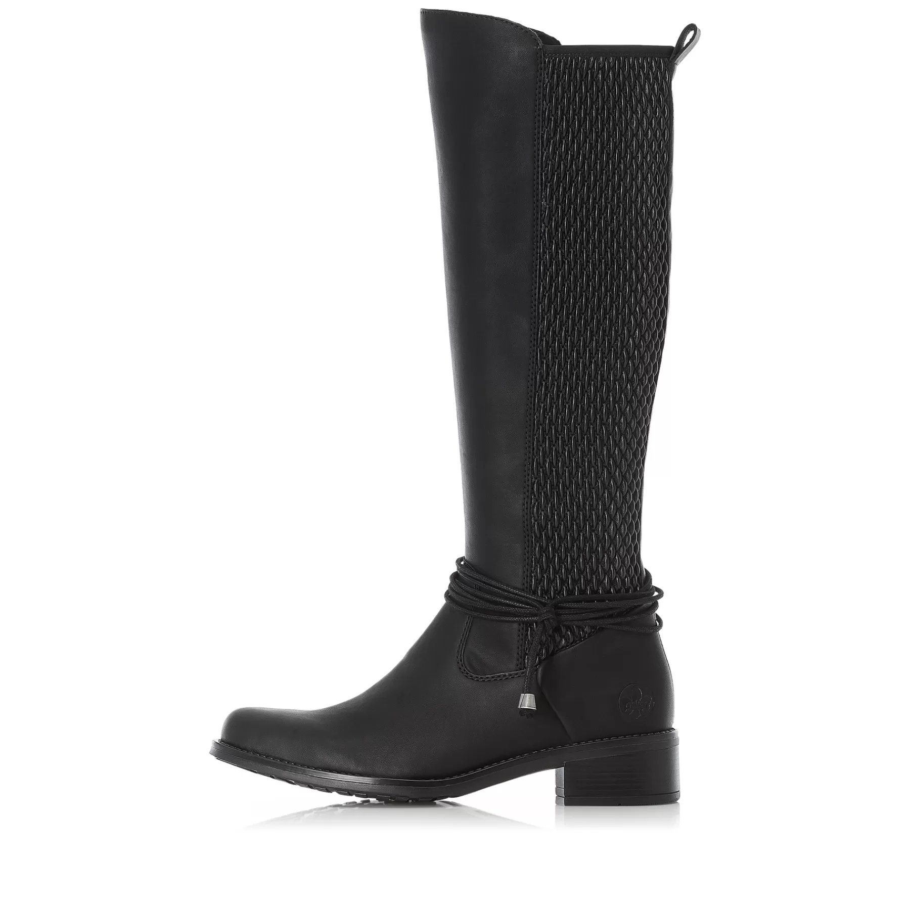 New Damskie Buty Z Wysoka Cholewka W Kolorze Glebokiej Czerni Damski Botki I Botki