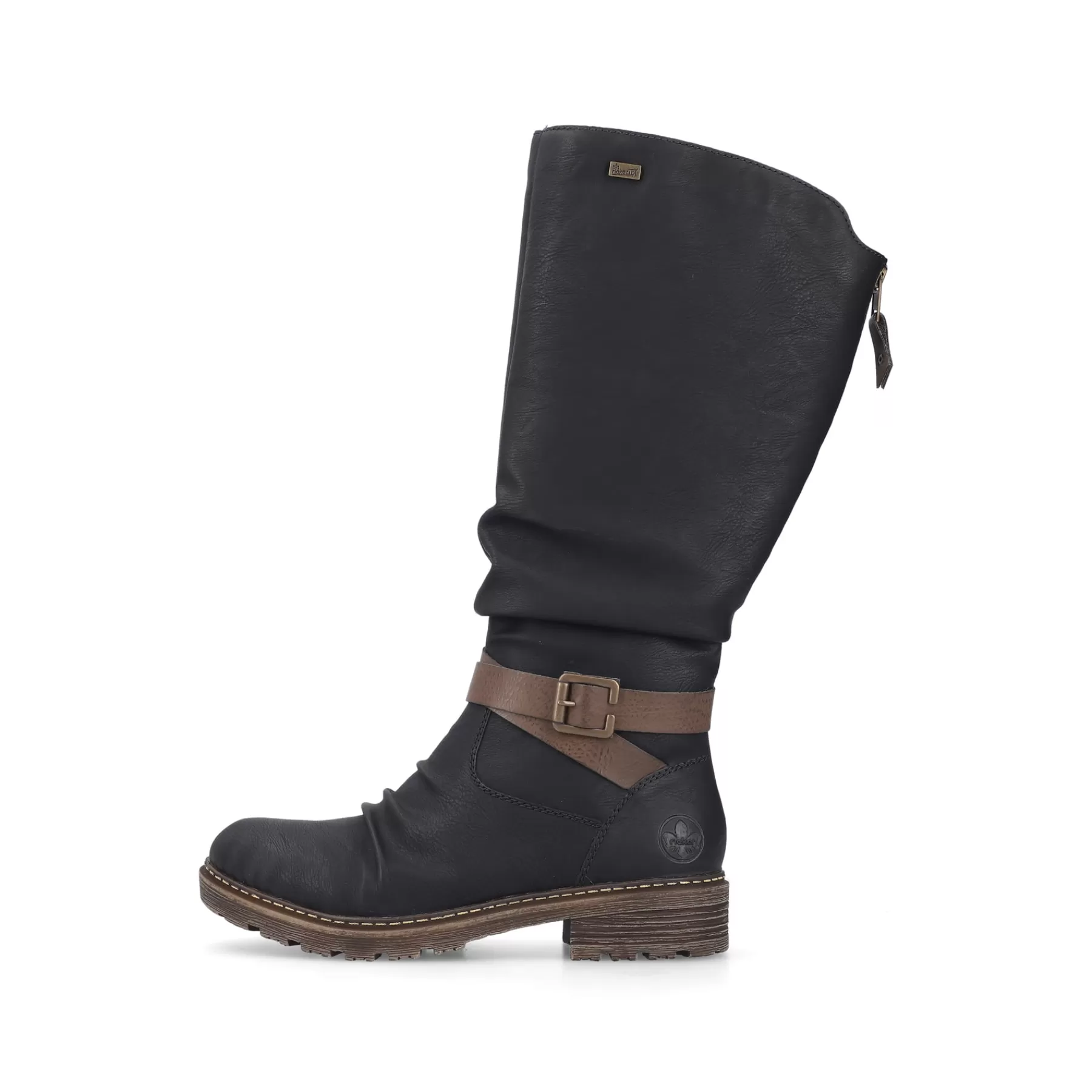 New Damskie Buty Z Wysoka Cholewka W Kolorze Glebokiej Czerni Damski Botki I Botki