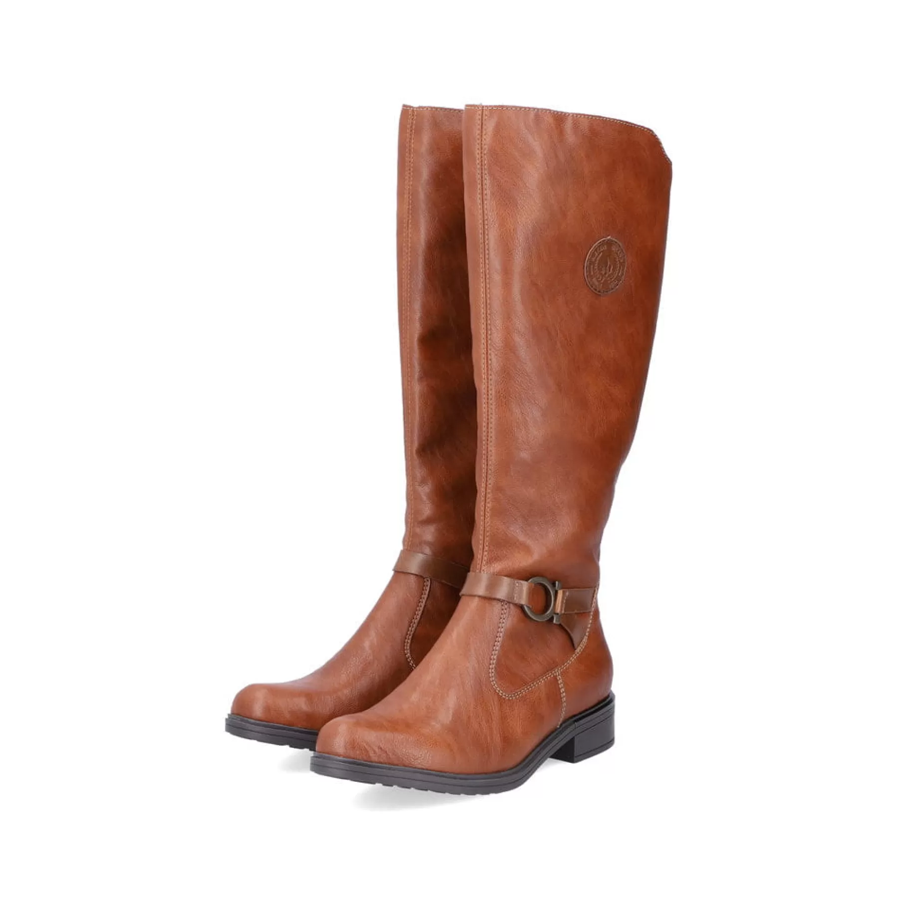 Discount Damskie Buty Z Wysoka Cholewka W Kolorze Kasztanowo-Brazowym Damski Botki I Botki