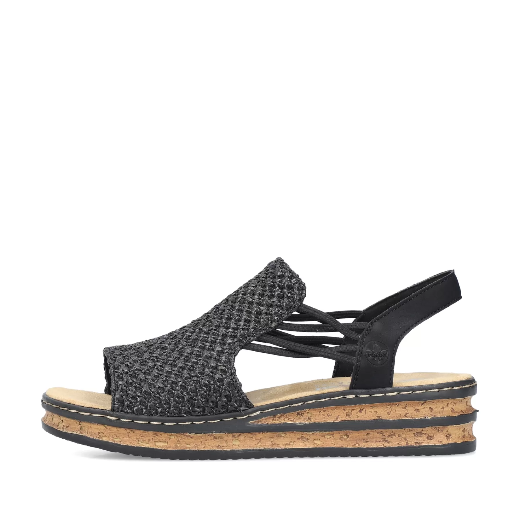 Sale Damskie Sandaly Na Koturnie , Asfaltowo-Czarne Damski Buty Z Obcasami