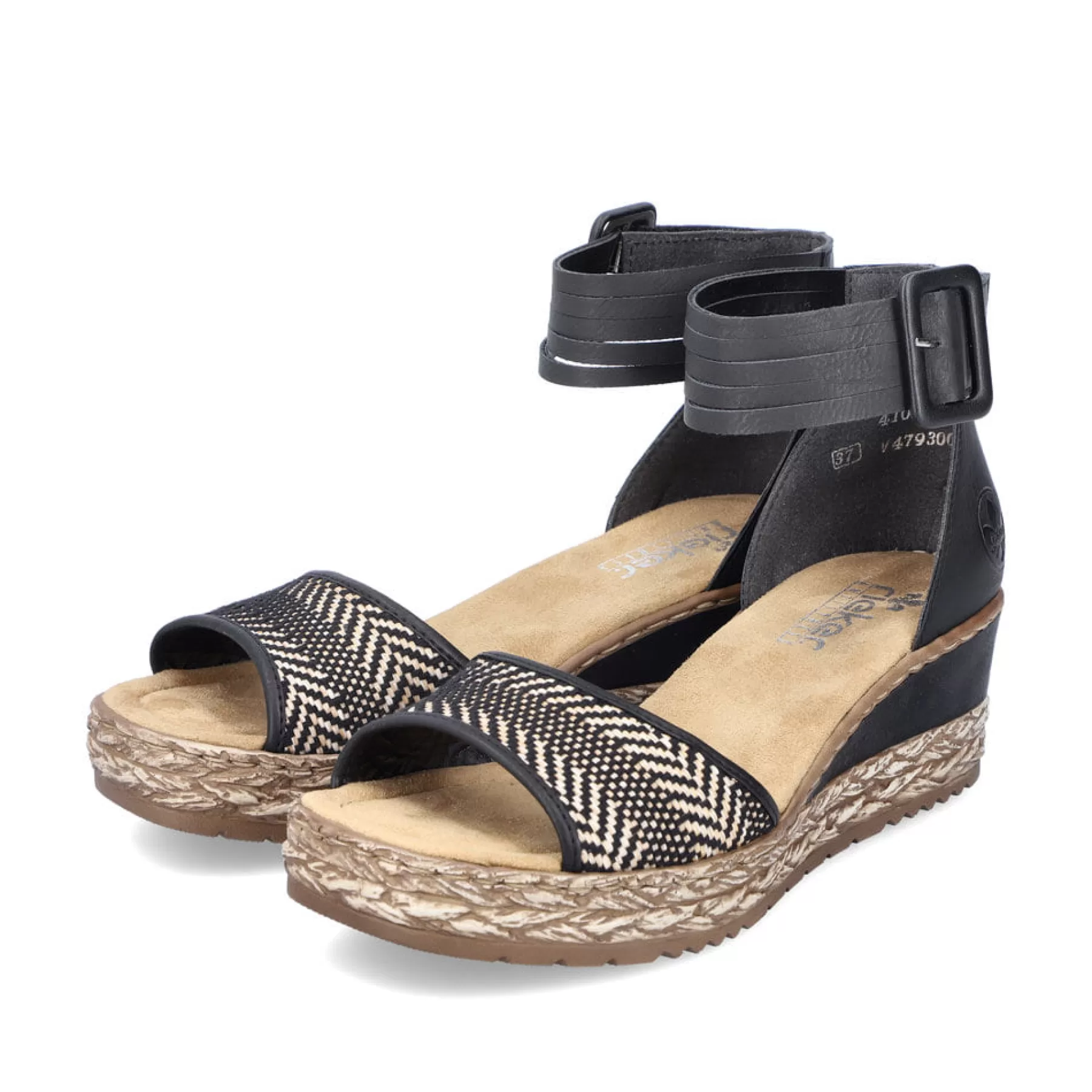 Discount Damskie Sandaly Na Koturnie , Czarne Damski Buty Z Obcasami