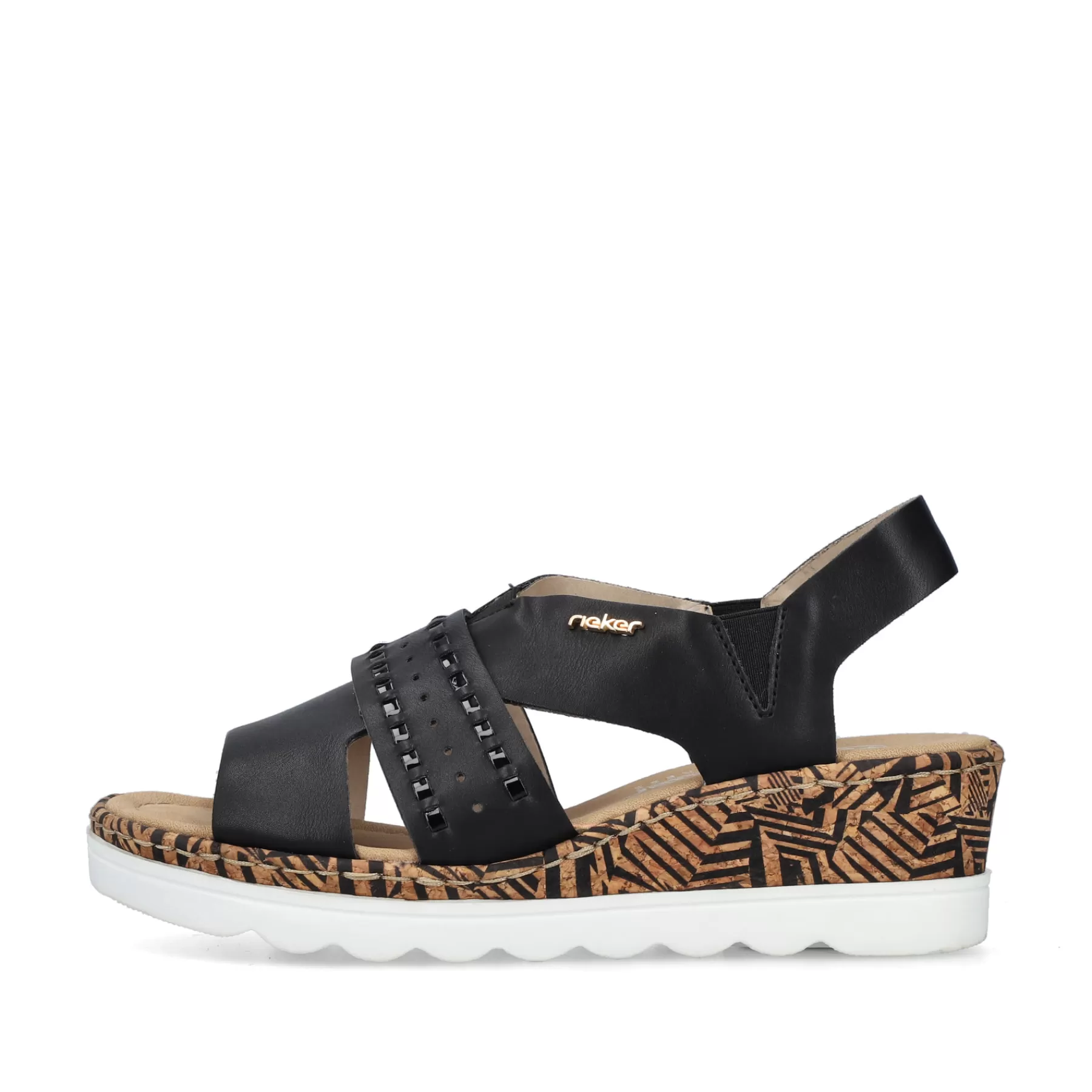 Discount Damskie Sandaly Na Koturnie , Czarne Damski Buty Z Obcasami