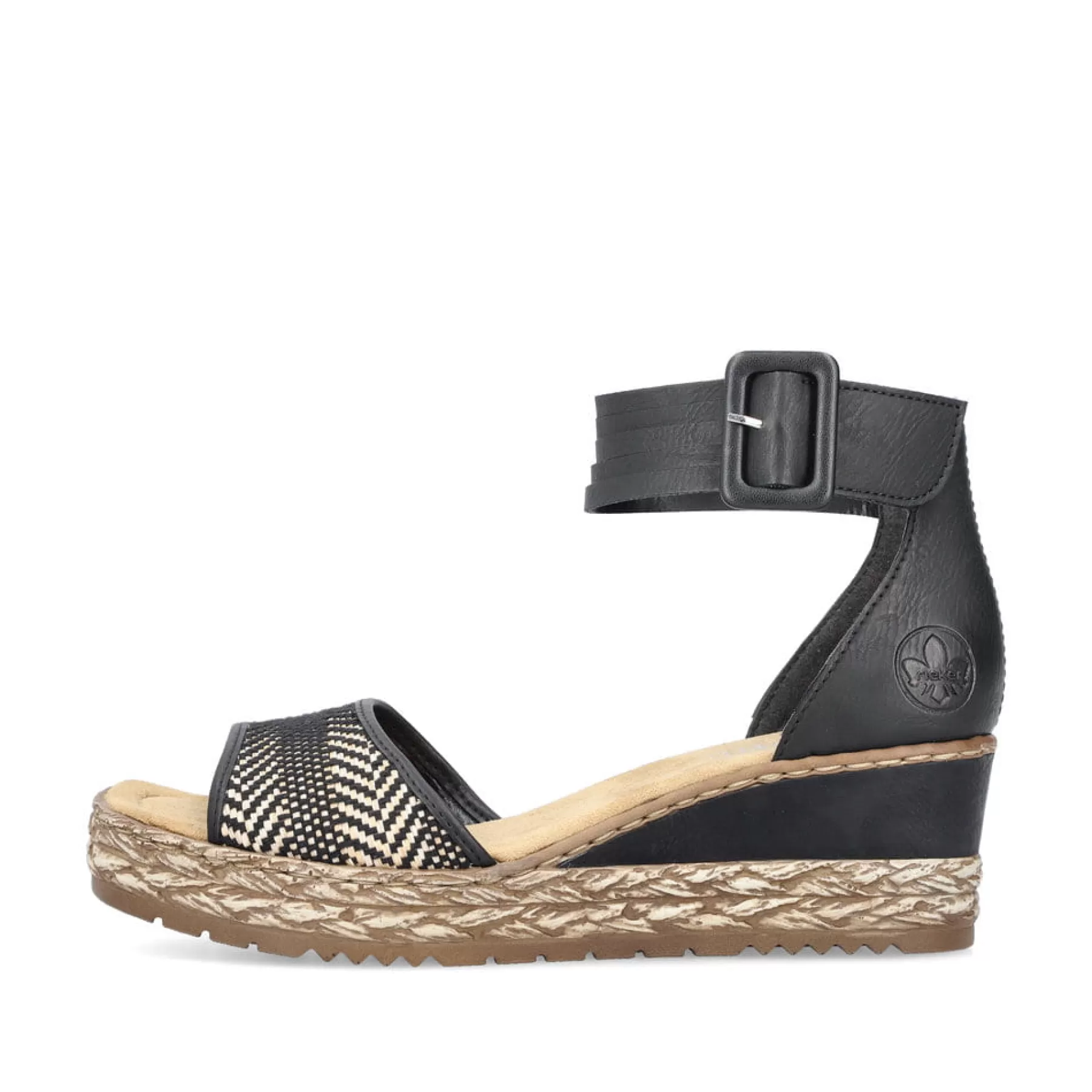 Discount Damskie Sandaly Na Koturnie , Czarne Damski Buty Z Obcasami