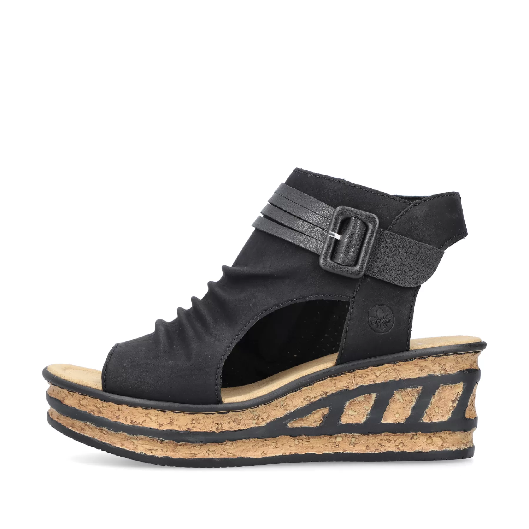Clearance Damskie Sandaly Na Koturnie , Czarne Damski Buty Z Obcasami
