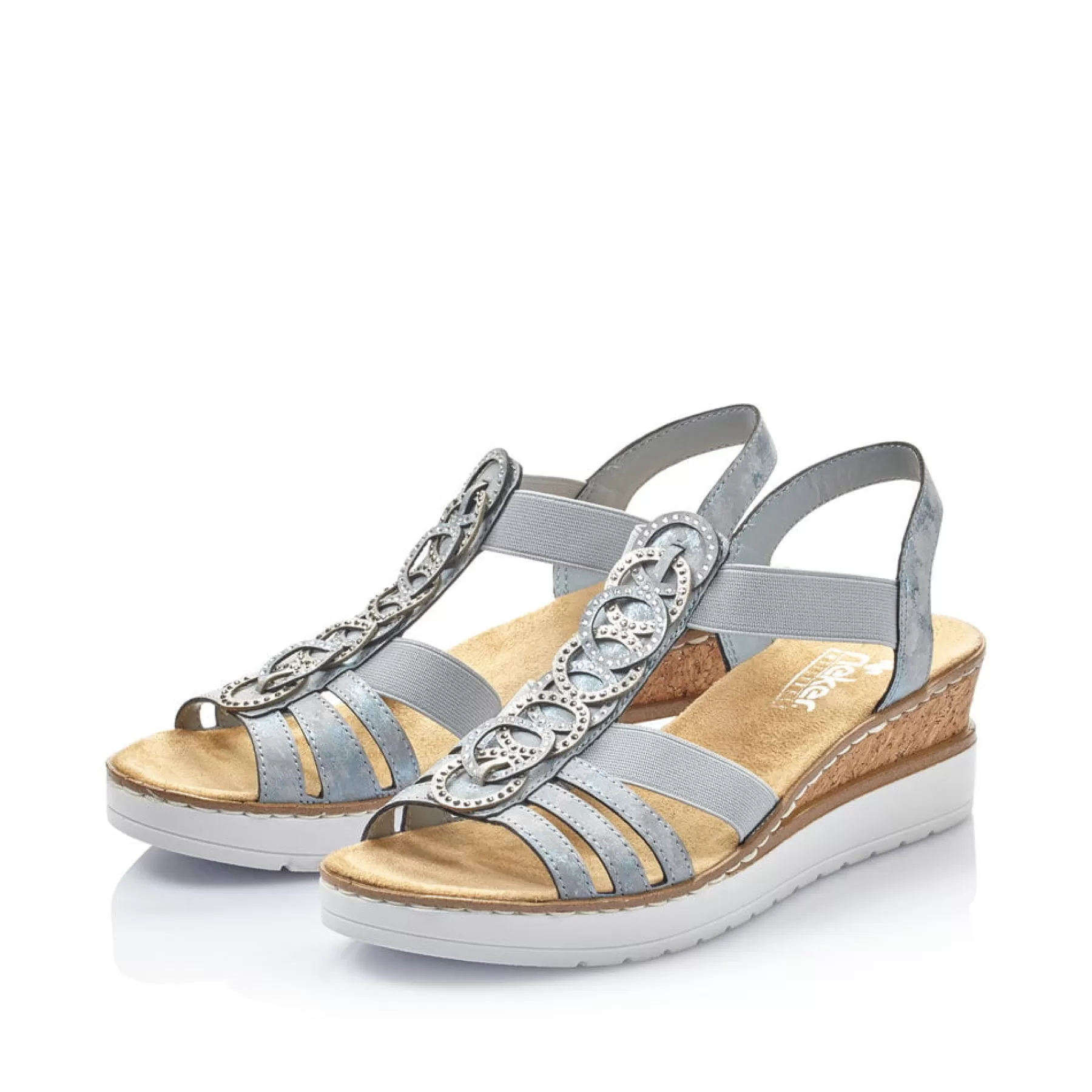 New Damskie Sandaly Na Koturnie , Dzinsowe, Niebieskie Damski Buty Z Obcasami