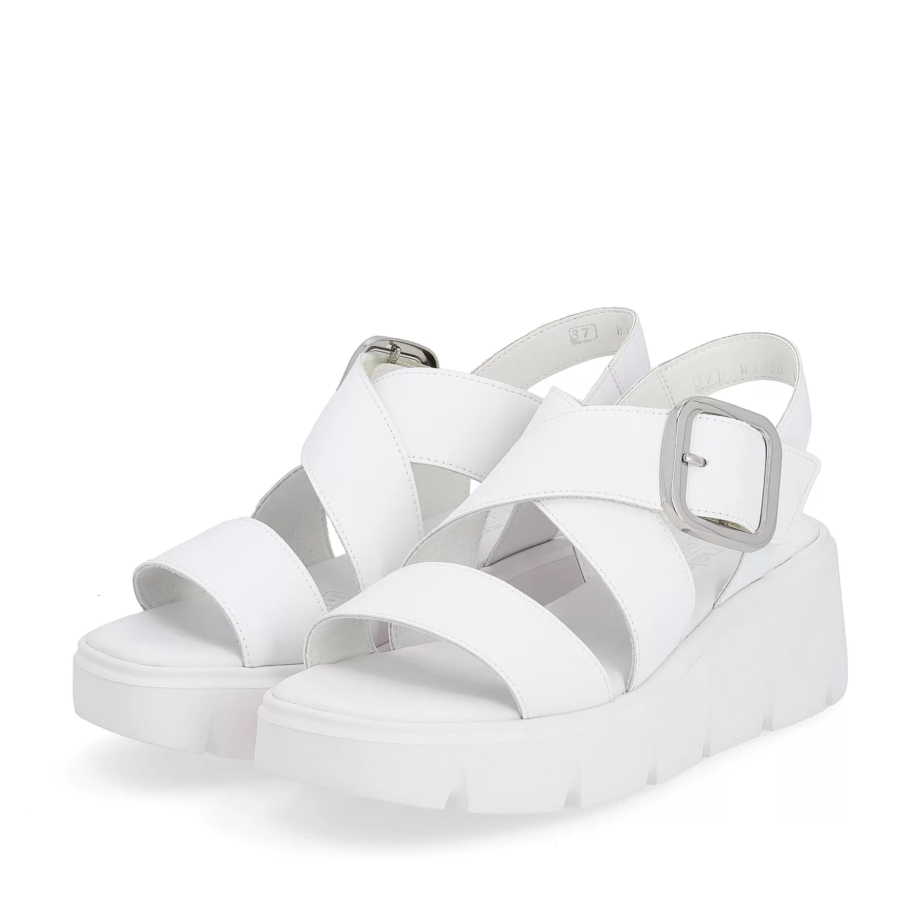 Online Damskie Sandaly Na Koturnie W Kolorze Antycznej Bieli Damski Buty Z Obcasami