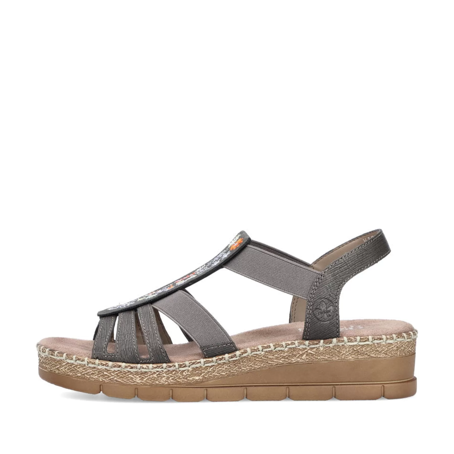 Sale Damskie Sandaly Na Koturnie W Kolorze Asfaltowo-Szarym Damski Buty Z Obcasami