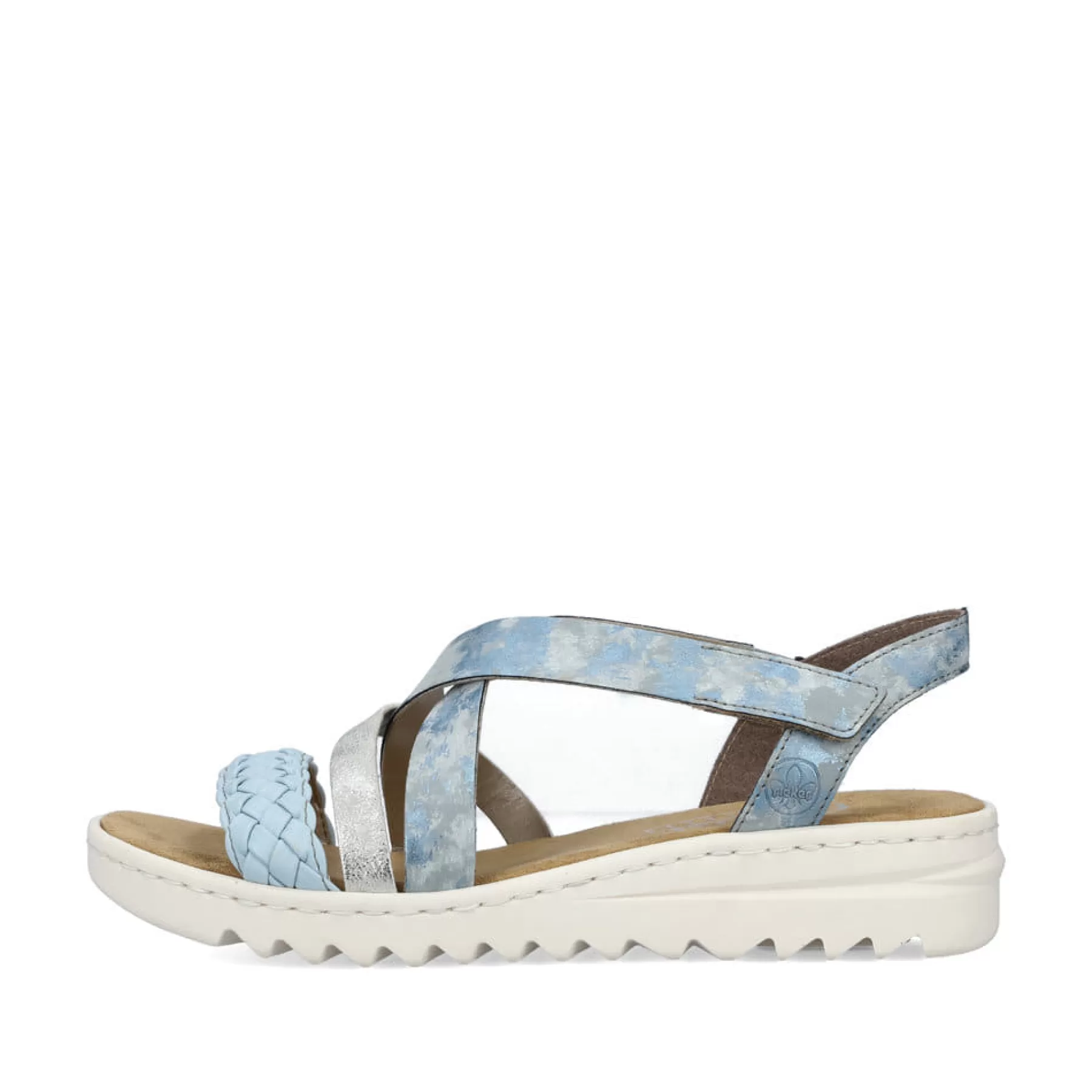 Shop Damskie Sandaly Na Koturnie W Kolorze Blekitno-Srebrnym Damski Buty Z Obcasami