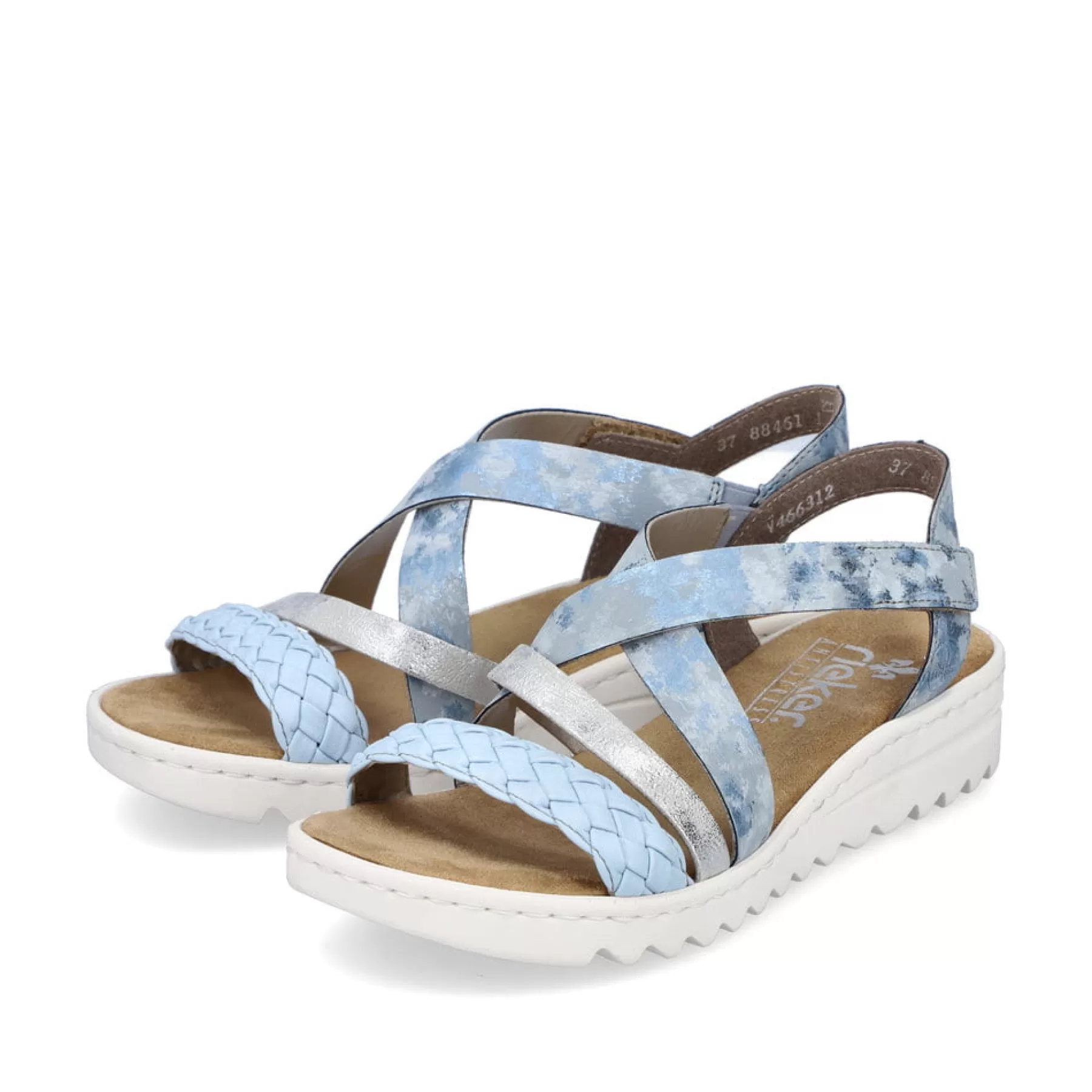 Shop Damskie Sandaly Na Koturnie W Kolorze Blekitno-Srebrnym Damski Buty Z Obcasami