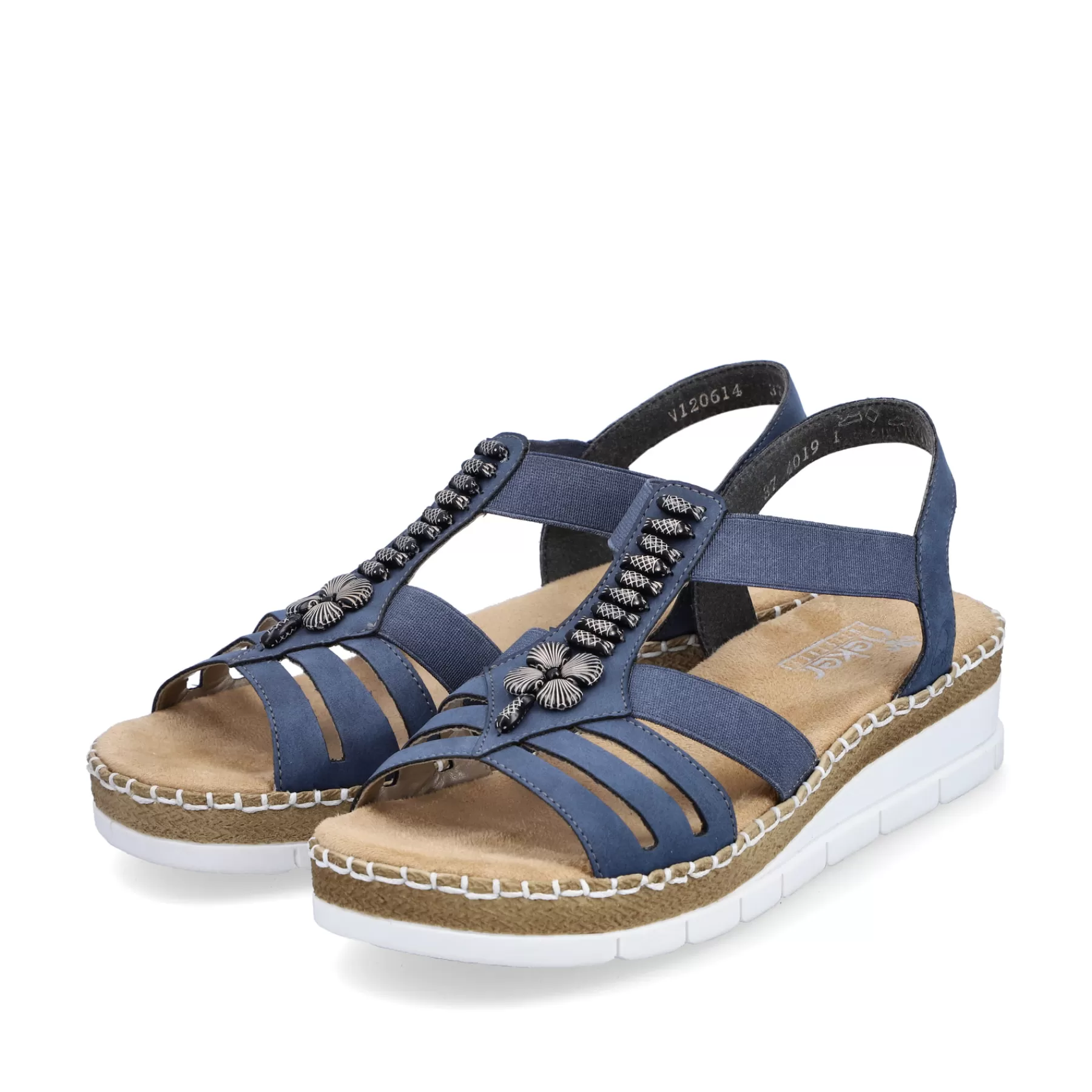 Discount Damskie Sandaly Na Koturnie W Kolorze Blekitu Pacyfiku Damski Buty Z Obcasami