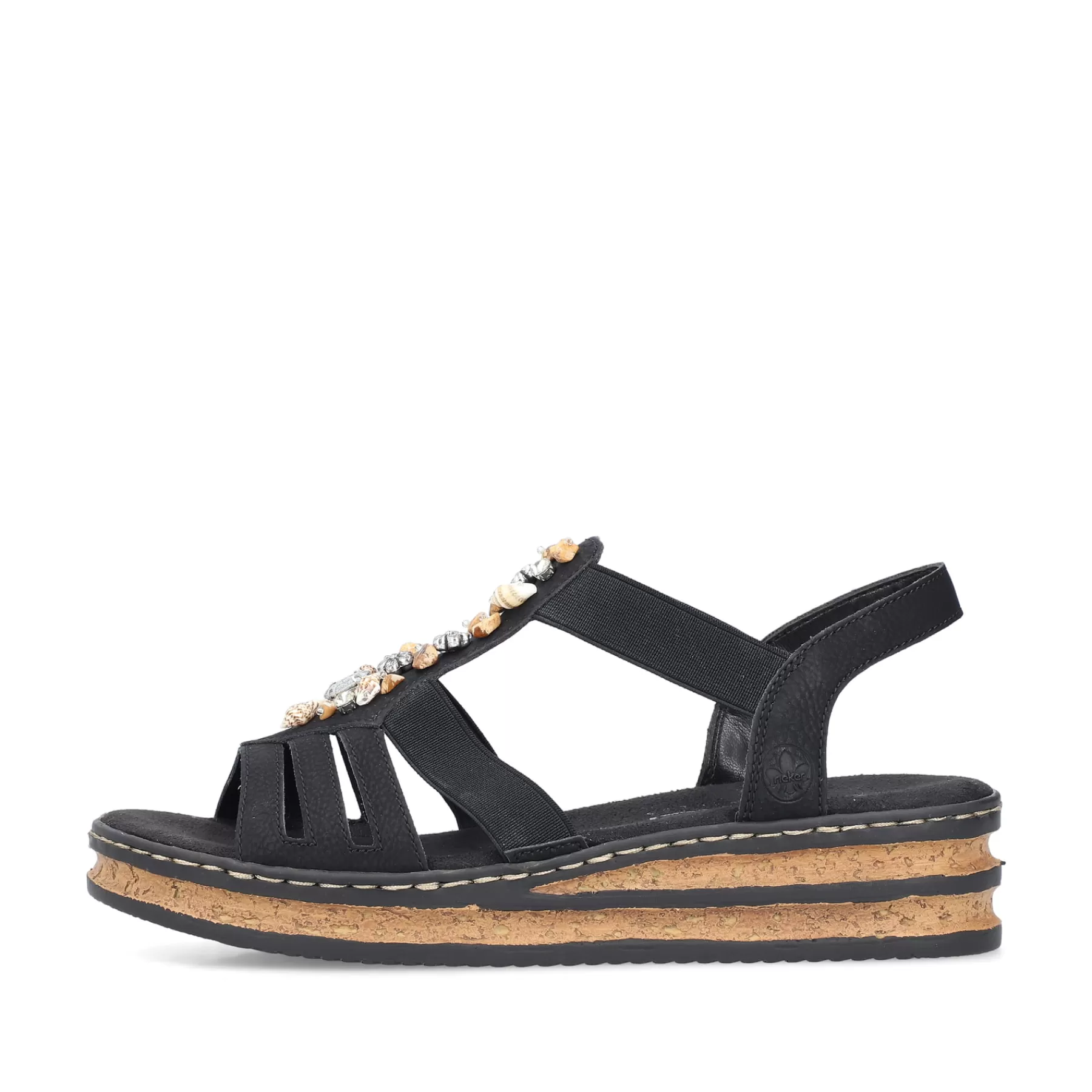 Shop Damskie Sandaly Na Koturnie W Kolorze Ciemnej Czerni Damski Buty Z Obcasami