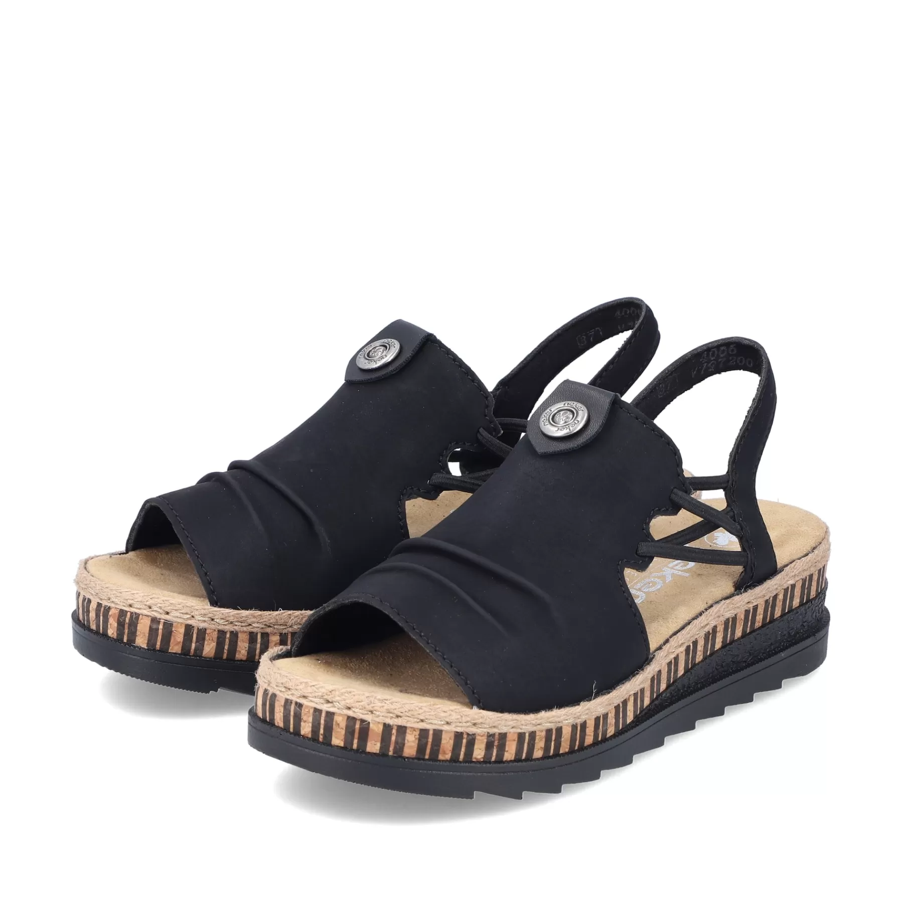 Hot Damskie Sandaly Na Koturnie W Kolorze Ciemnej Czerni Meskie Buty Na Lato