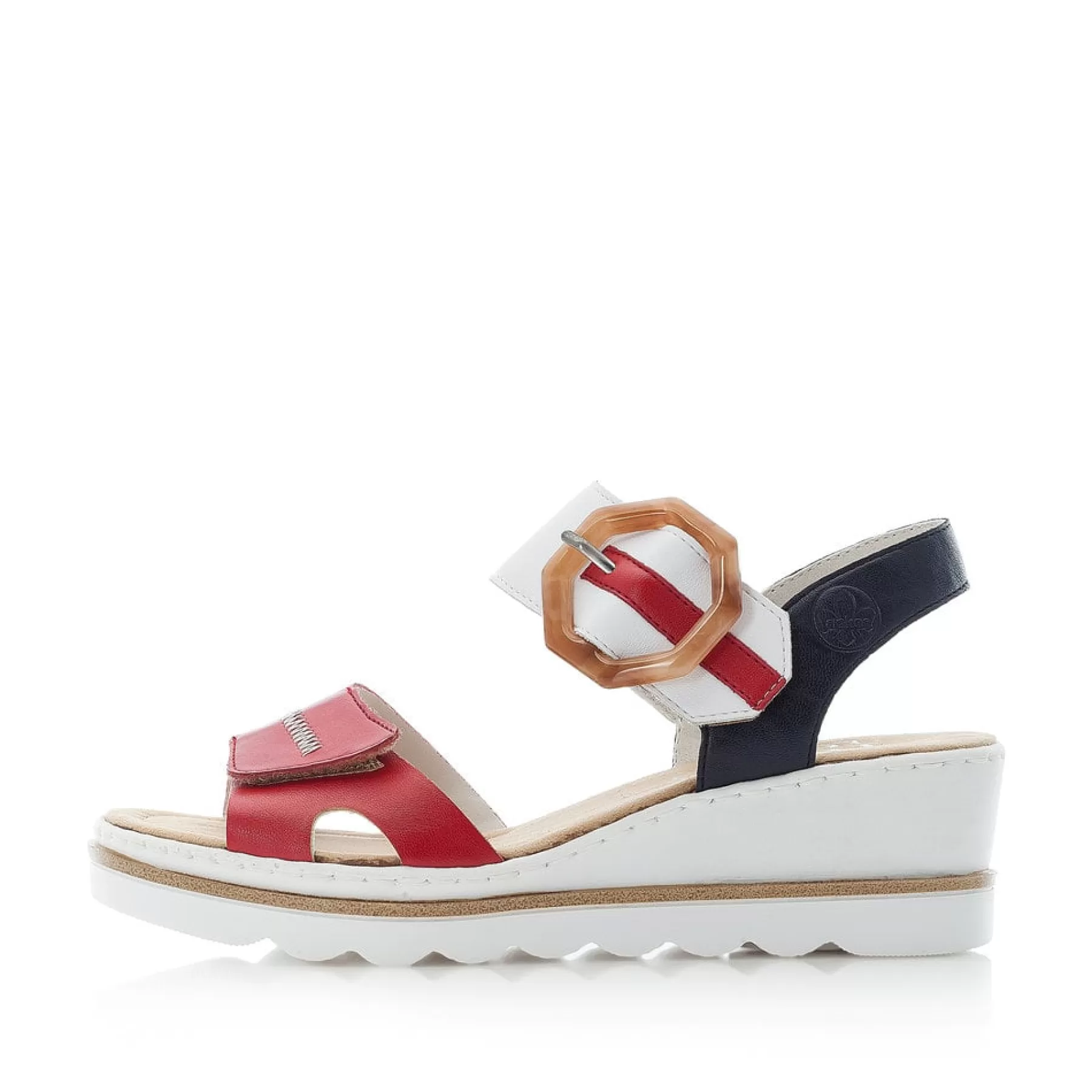 Hot Damskie Sandaly Na Koturnie W Kolorze Czerwono-Bialym Damski Buty Z Obcasami
