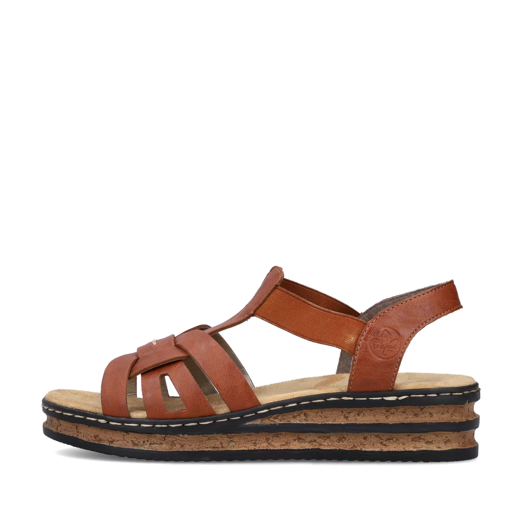Hot Damskie Sandaly Na Koturnie W Kolorze Kasztanowo-Brazowym Damski Buty Z Obcasami