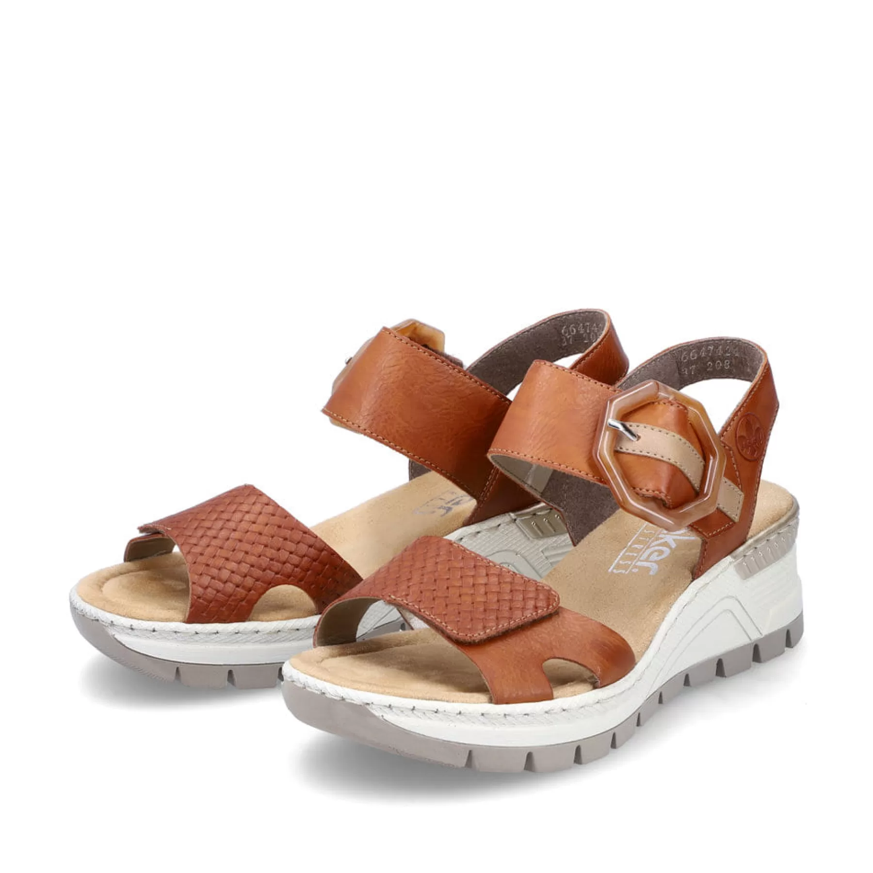 Fashion Damskie Sandaly Na Koturnie W Kolorze Kasztanowo-Brazowym Damski Buty Z Obcasami