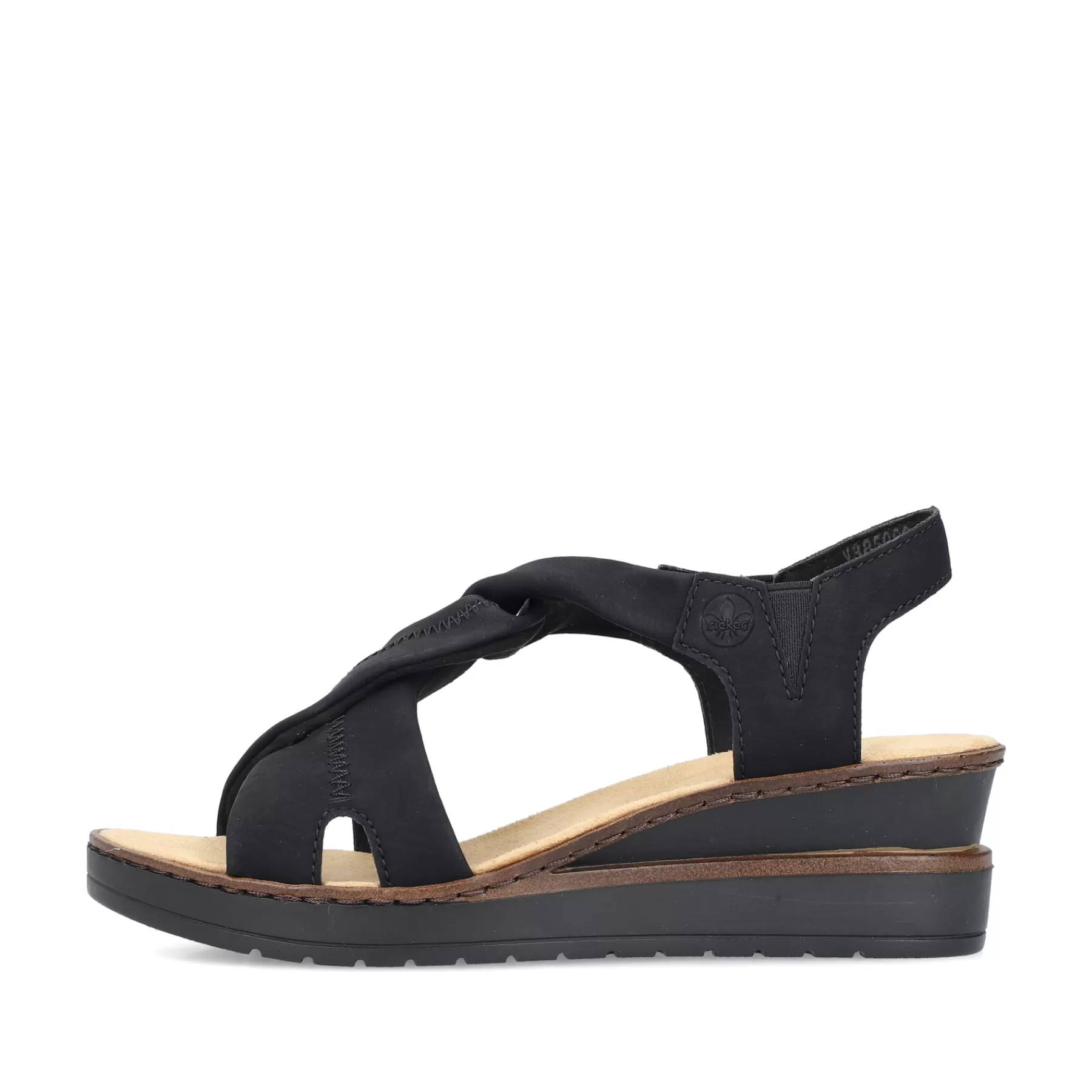 Flash Sale Damskie Sandaly Na Koturnie W Kolorze Kruczoczarnym Damski Buty Z Obcasami
