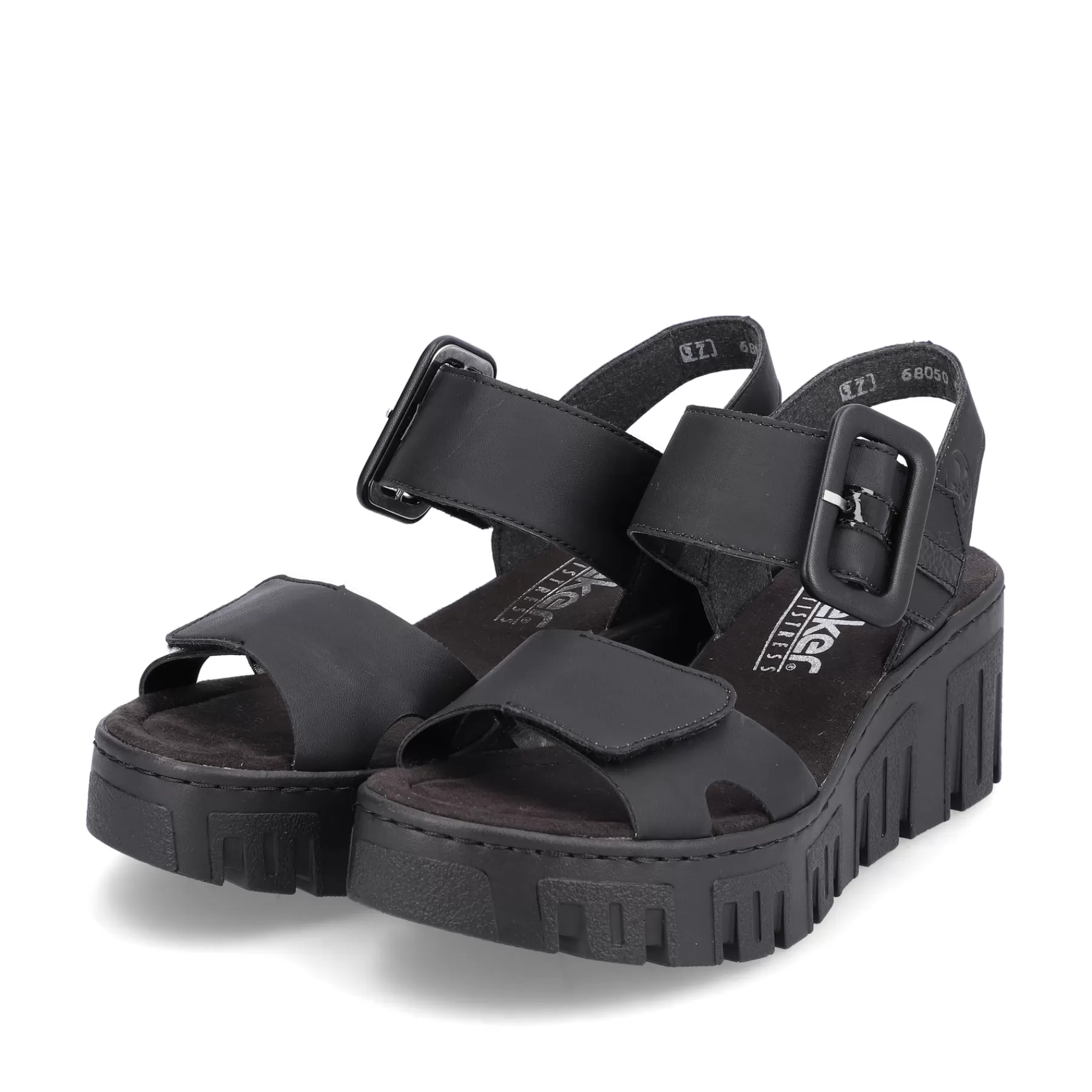 Shop Damskie Sandaly Na Koturnie W Kolorze Kruczoczarnym Damski Buty Z Obcasami