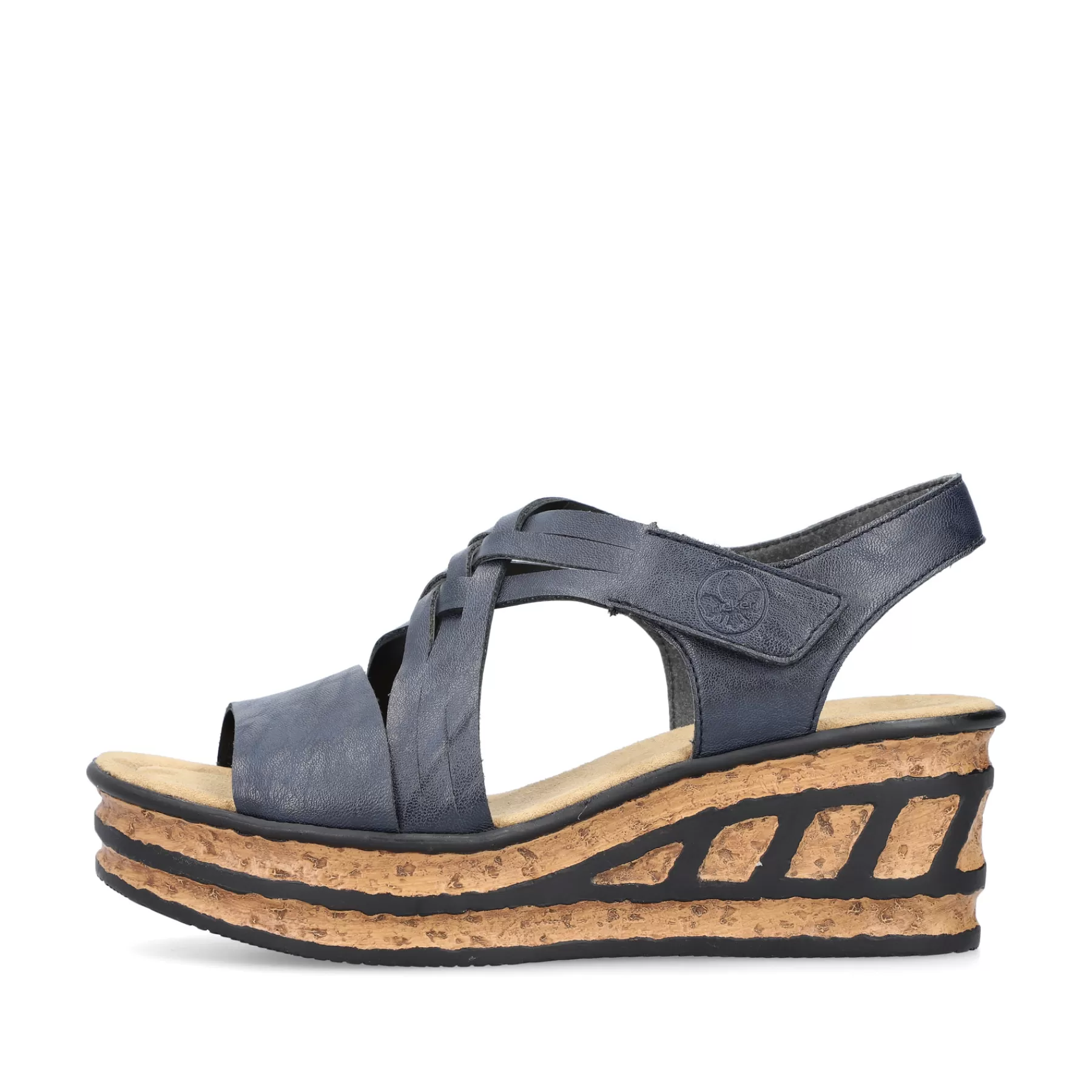 Outlet Damskie Sandaly Na Koturnie W Kolorze Lupkowo-Niebieskim Damski Buty Z Obcasami