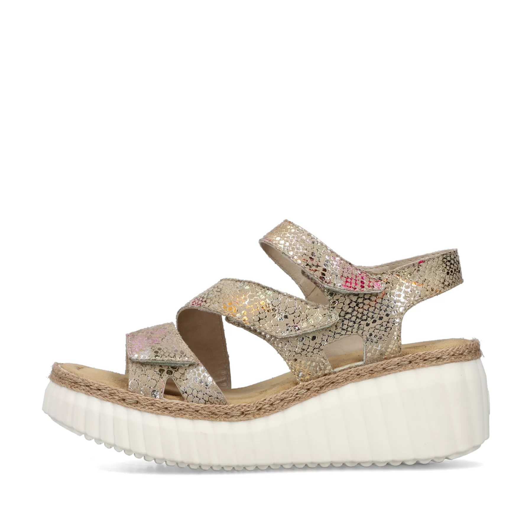 Flash Sale Damskie Sandaly Na Koturnie W Kolorze Multi-Braz, Metalik Damski Buty Z Obcasami