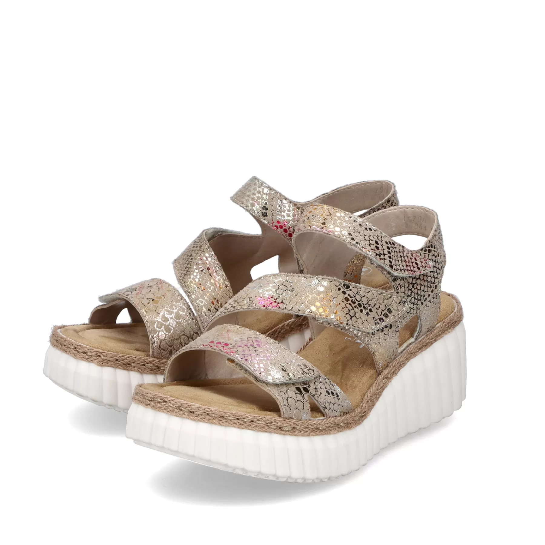 Flash Sale Damskie Sandaly Na Koturnie W Kolorze Multi-Braz, Metalik Damski Buty Z Obcasami