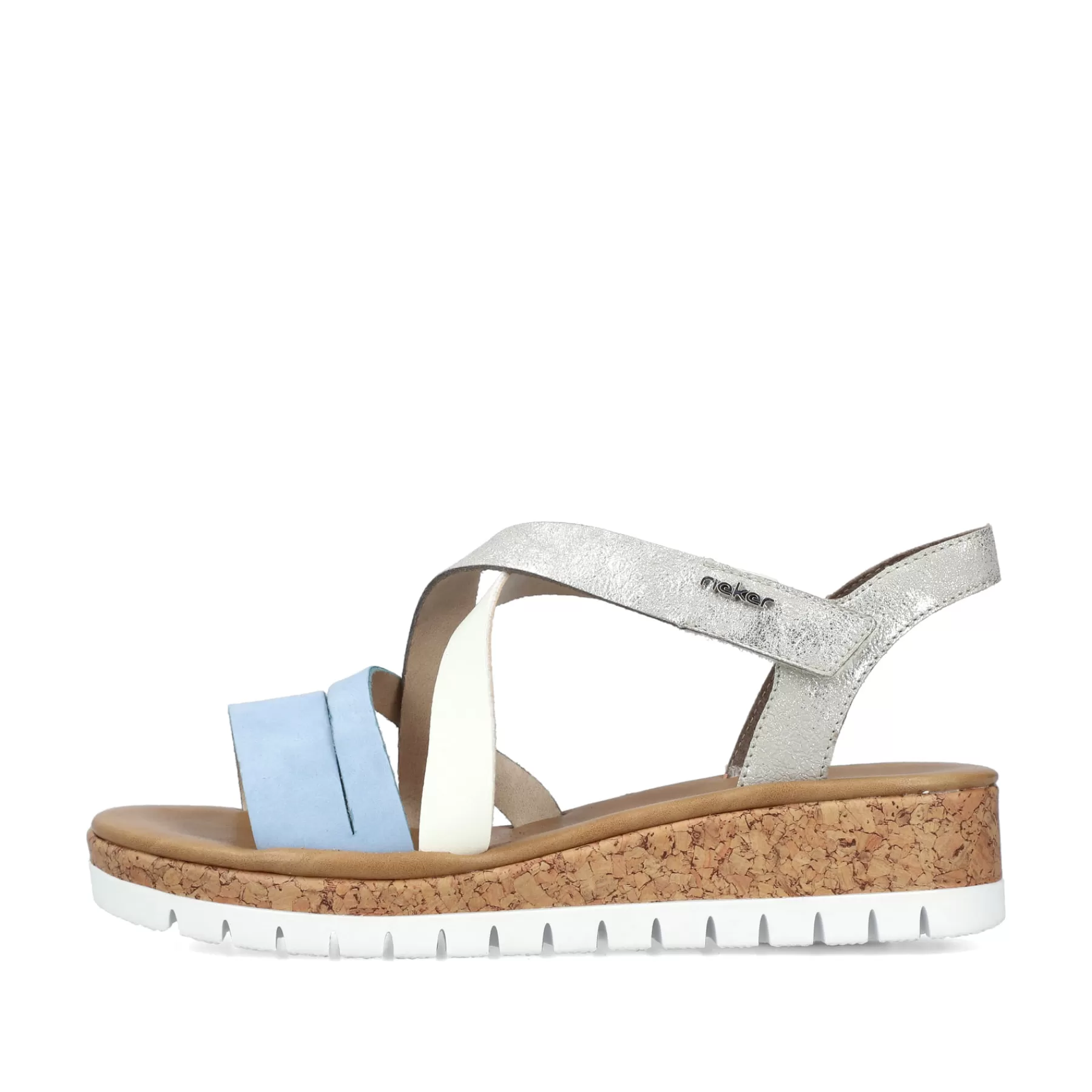 Clearance Damskie Sandaly Na Koturnie W Kolorze Pastelowego Blekitu Damski Buty Z Obcasami