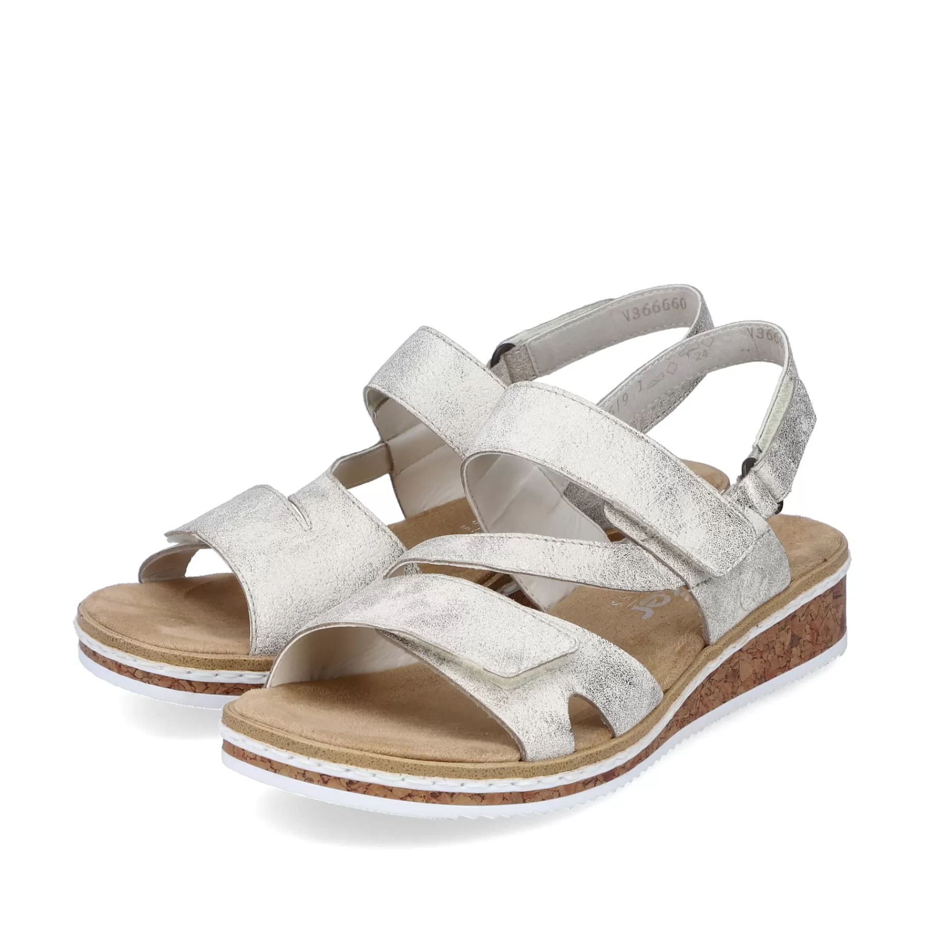 Clearance Damskie Sandaly Na Koturnie W Kolorze Srebrnym, Metalicznym Damski Buty Z Obcasami