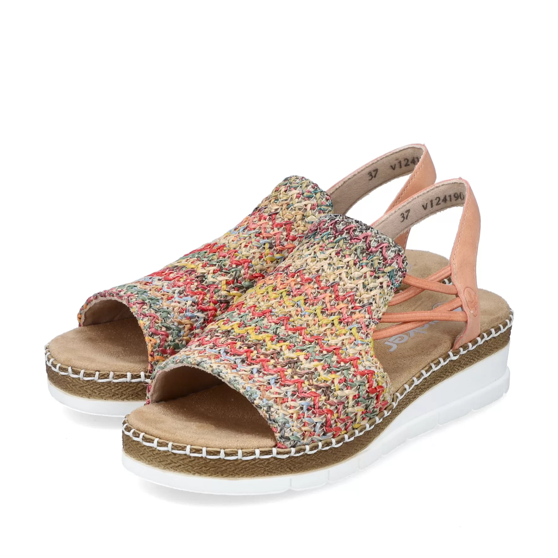 Sale Damskie Sandaly Na Koturnie W Wielolososiowych Kolorach Meskie Buty Na Lato