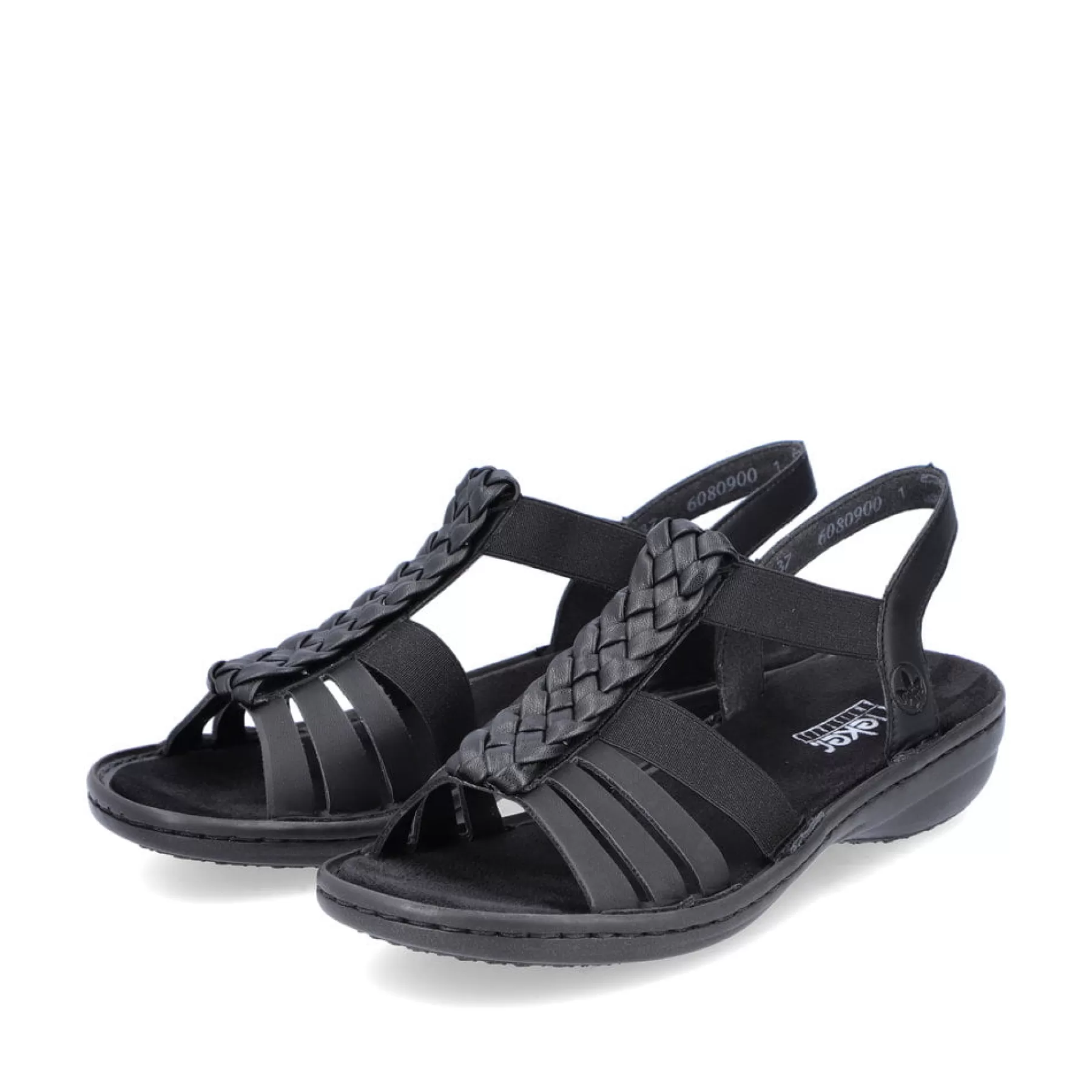 Best Damskie Sandaly Z Paskami, Asfaltowo-Czarne Damski Sandaly I Sandaly