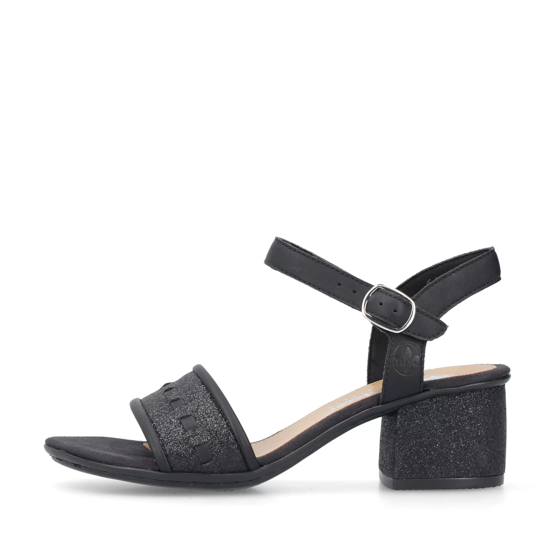 Shop Damskie Sandaly Z Paskami, Asfaltowo-Czarne Damski Buty Z Obcasami