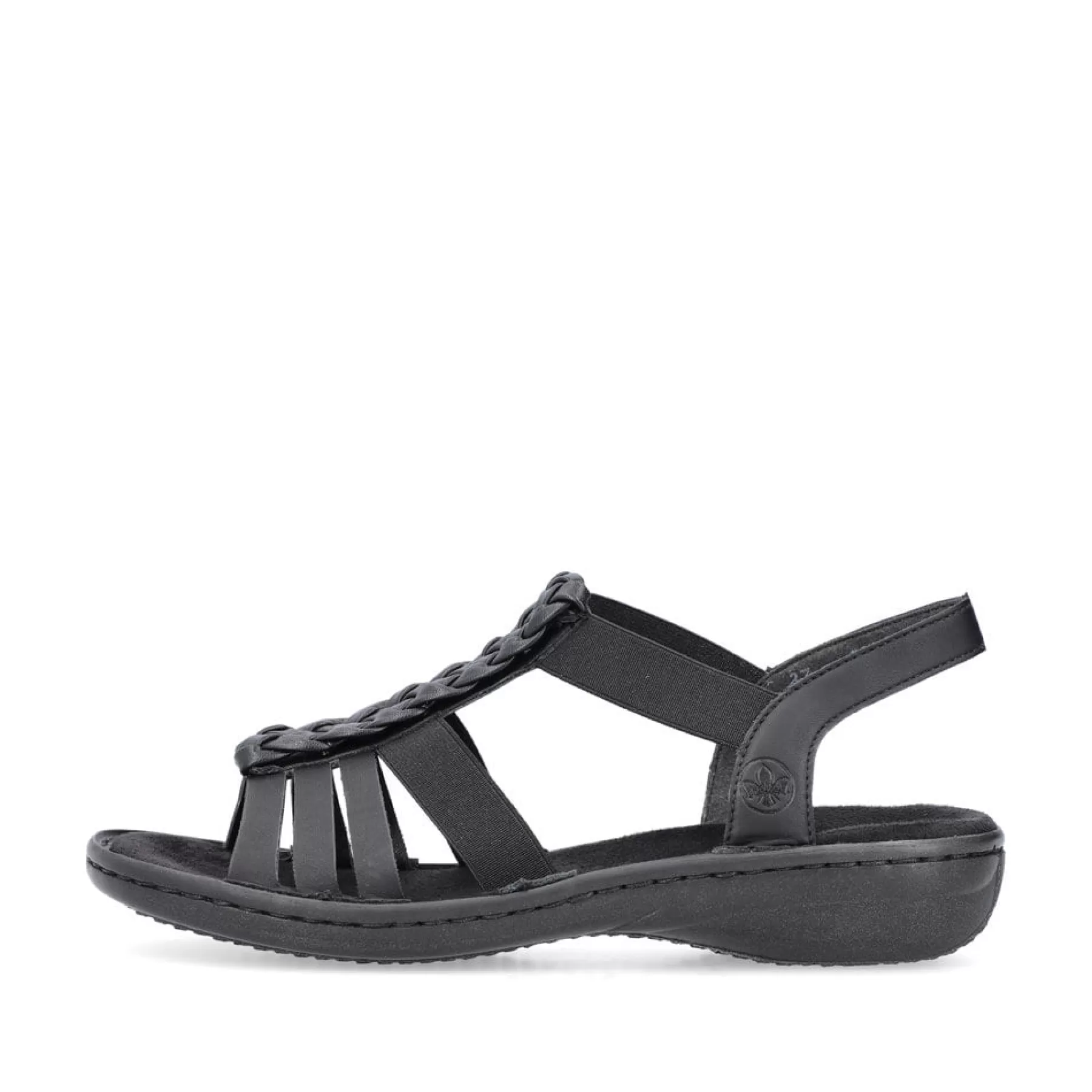 Best Damskie Sandaly Z Paskami, Asfaltowo-Czarne Damski Sandaly I Sandaly
