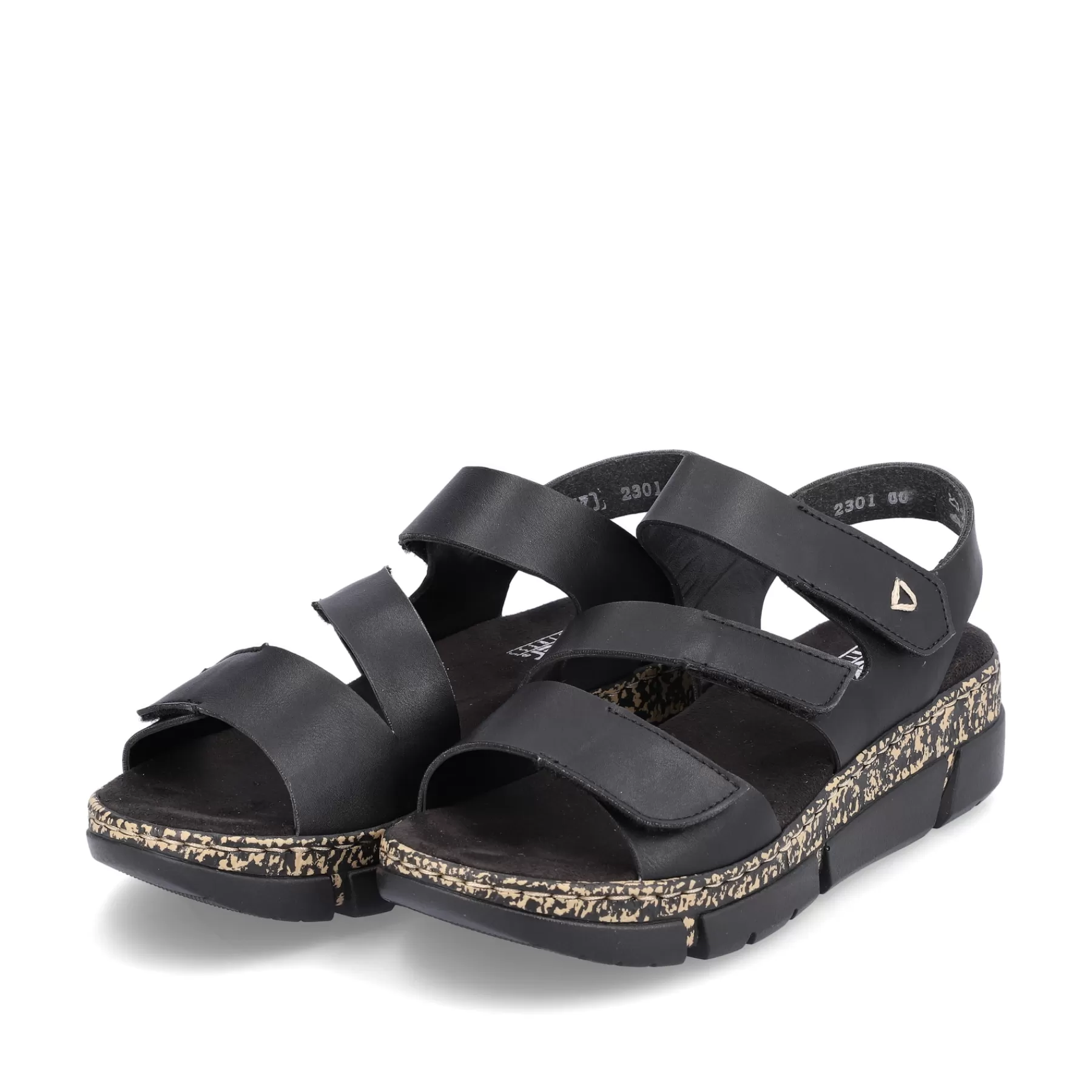 Discount Damskie Sandaly Z Paskami, Asfaltowo-Czarne Damski Weganskie