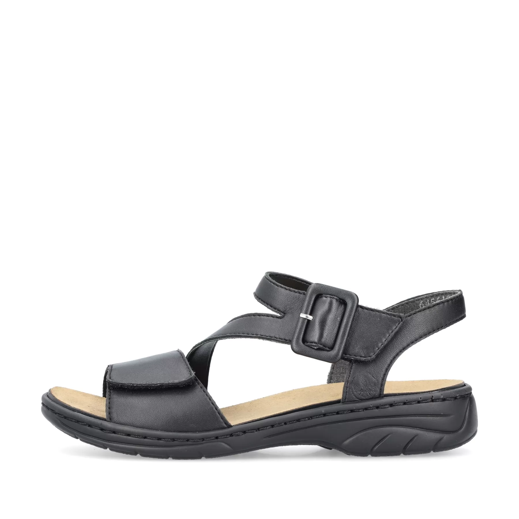 Store Damskie Sandaly Z Paskami, Asfaltowo-Czarne Damski Sandaly I Sandaly