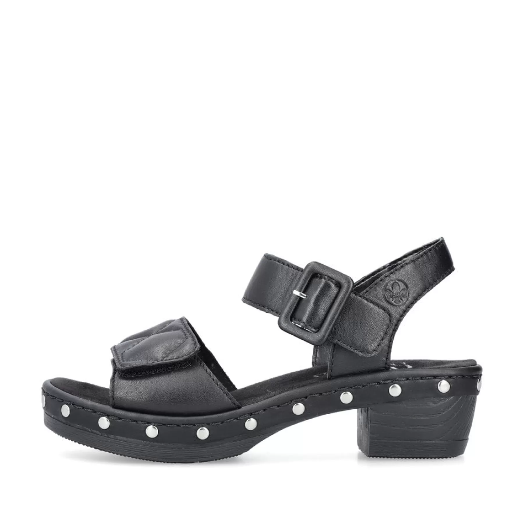 Best Damskie Sandaly Z Paskami, Asfaltowo-Czarne Damski Buty Z Obcasami