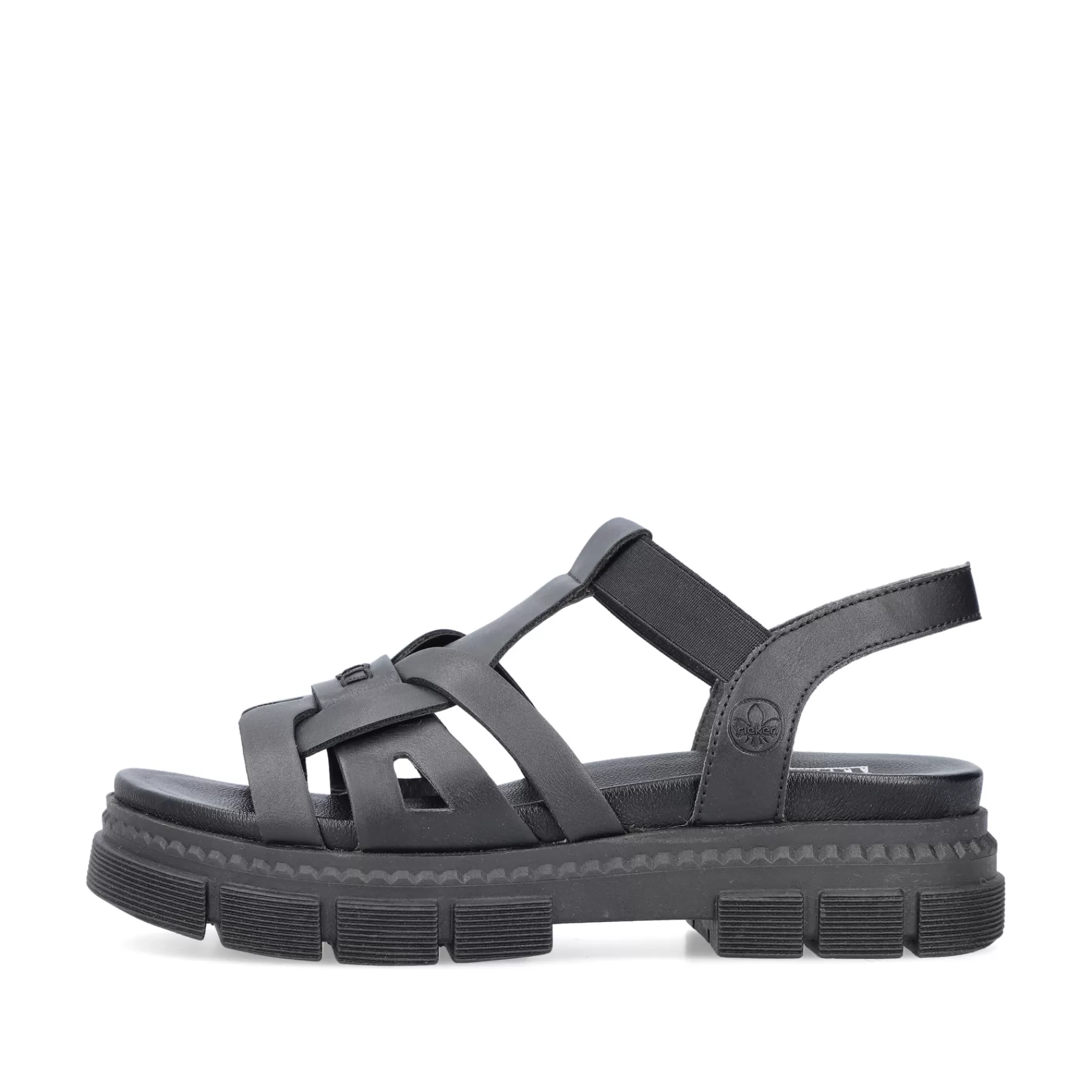 Cheap Damskie Sandaly Z Paskami, Asfaltowo-Czarne Damski Weganskie